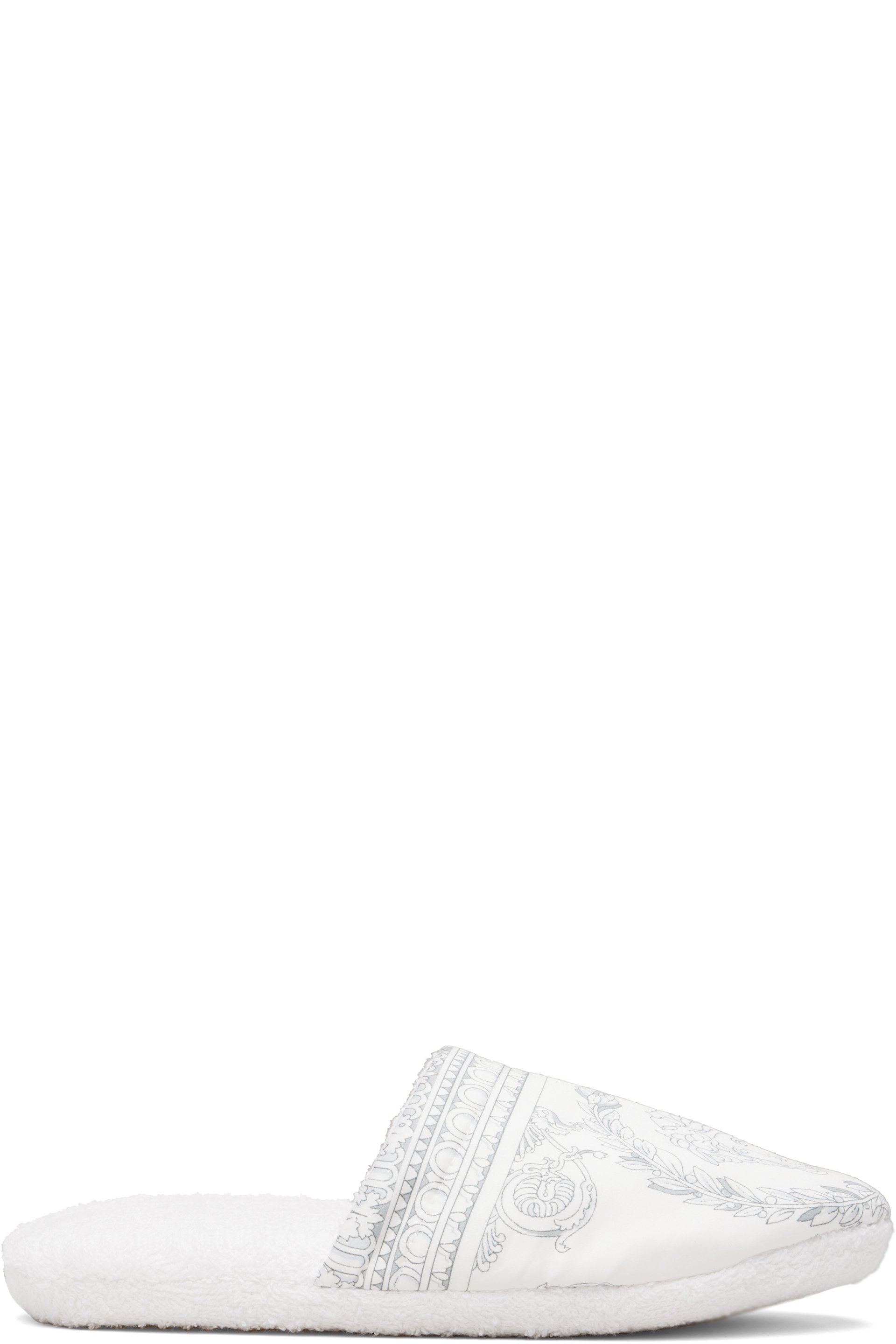 Versace - White 'I Heart Baroque' Slippers