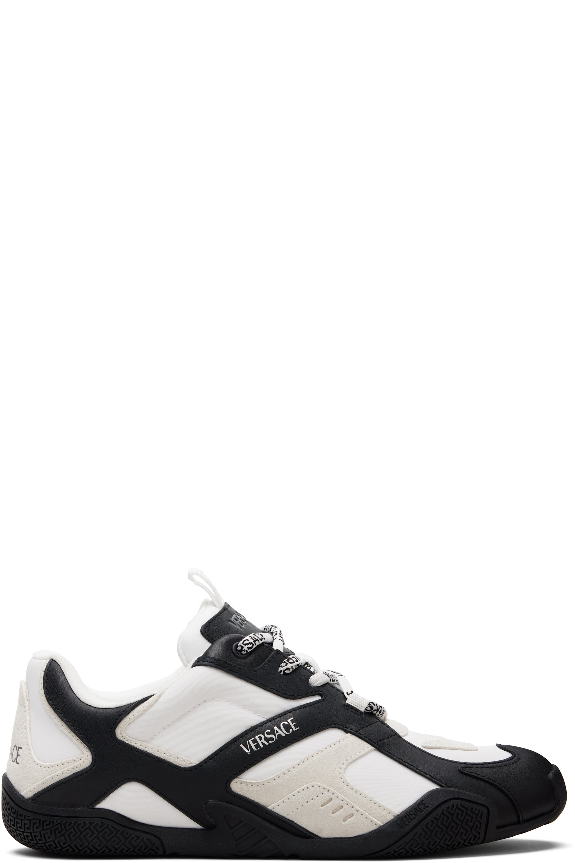 Versace - Black & White Galaxia Leather Sneakers