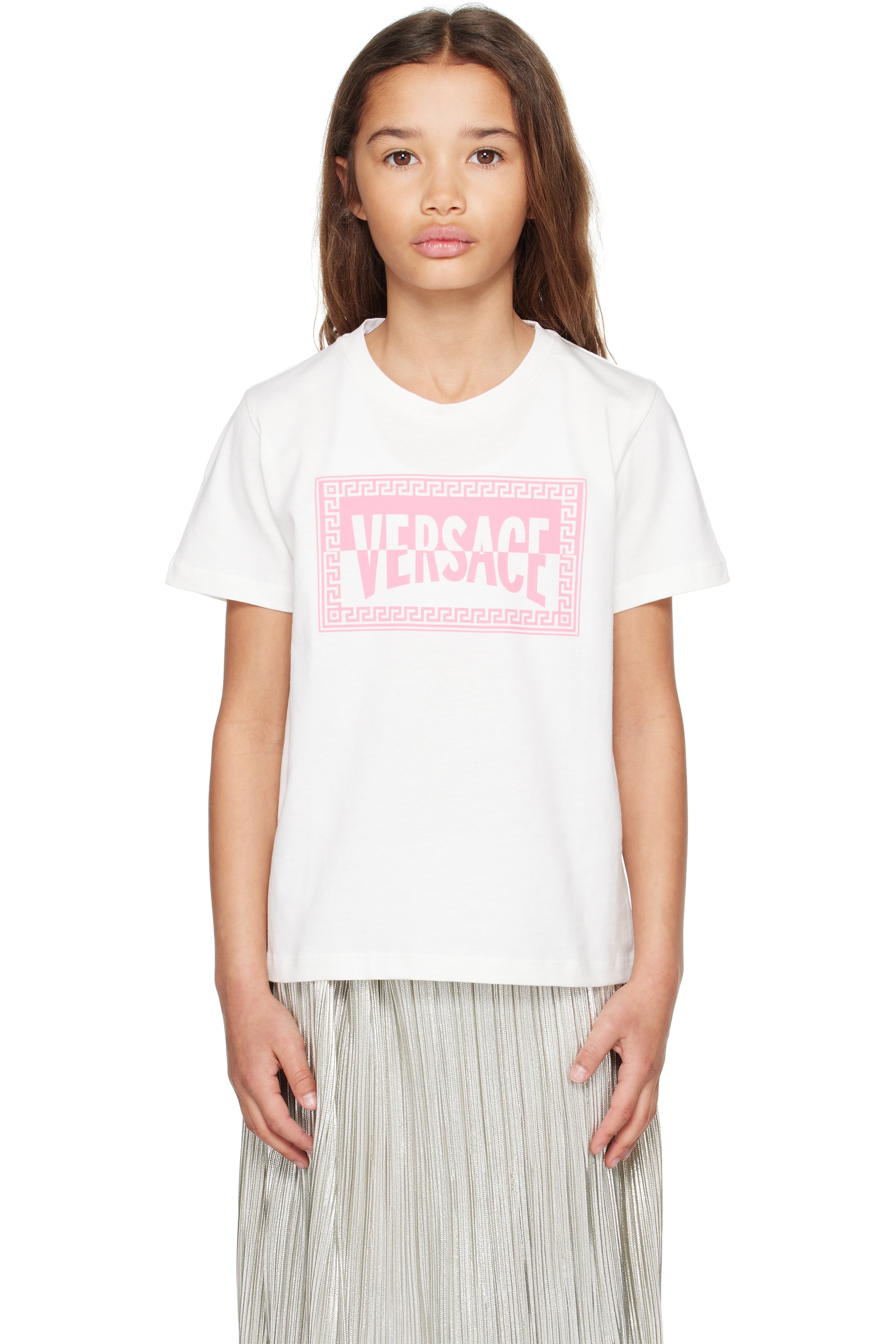 Versace - Kids White Printed Cotton-Jersey T-shirt