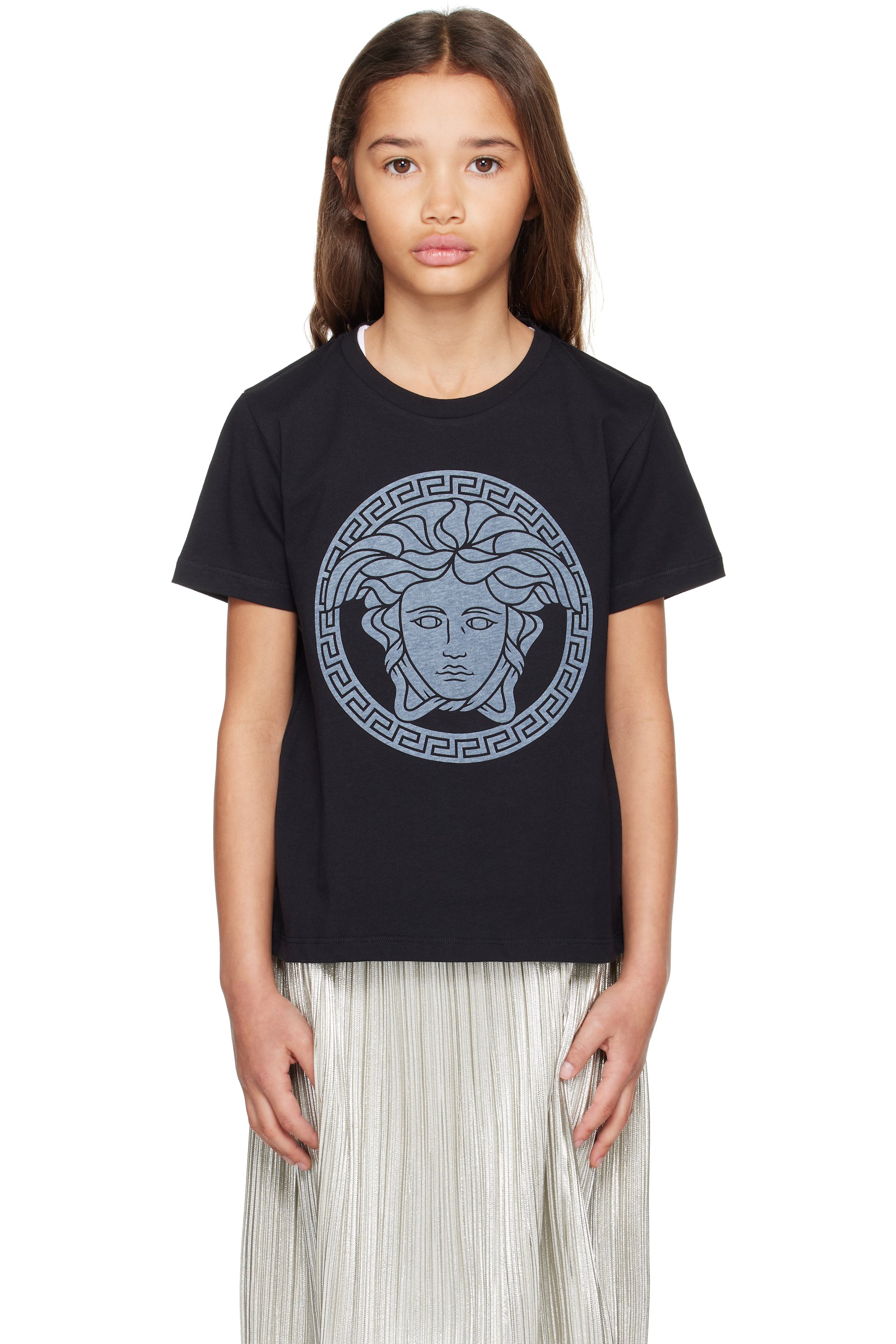 Versace - Kids Black Printed Cotton-Jersey T-shirt