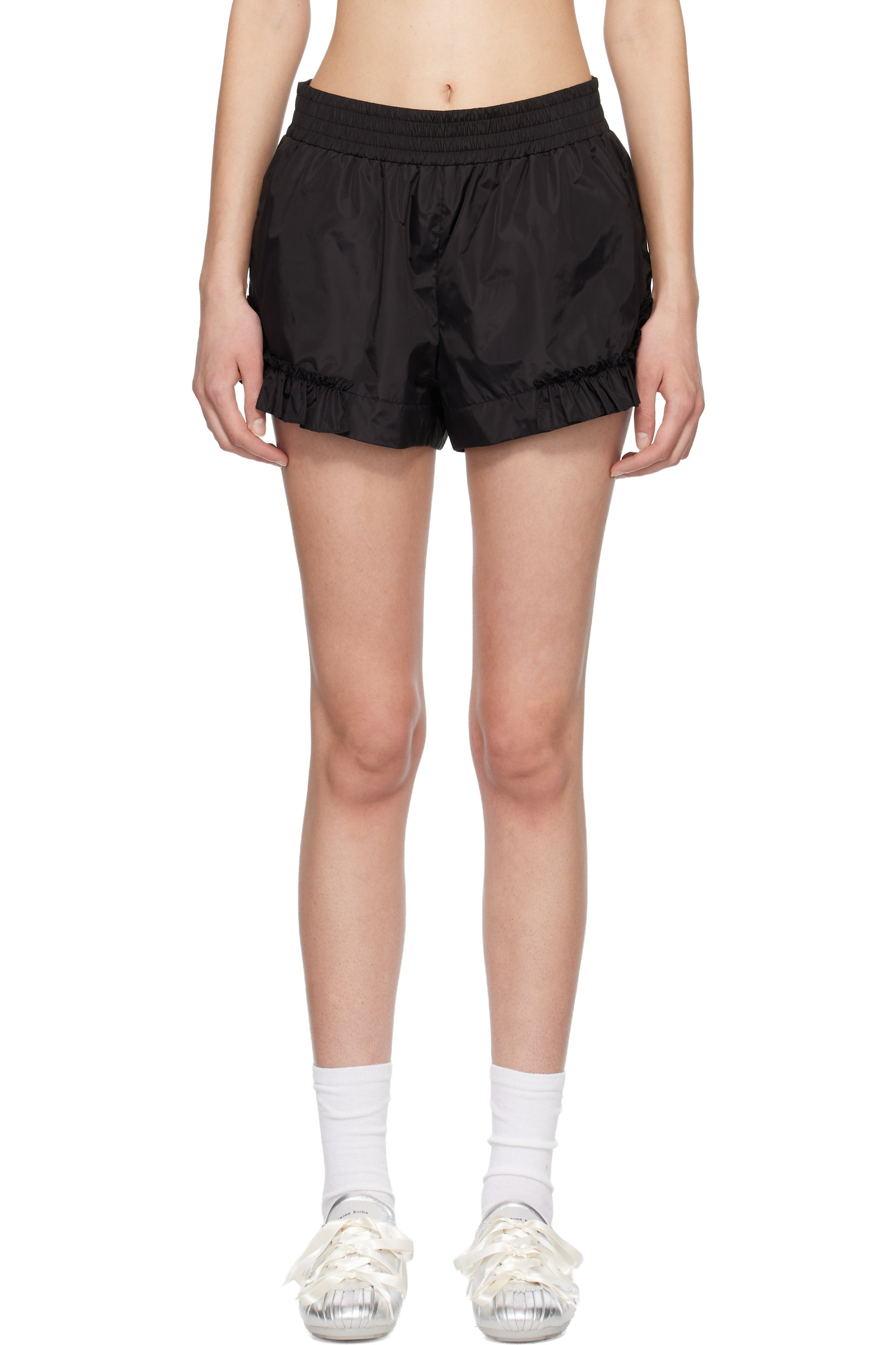 Simone Rocha - Black Frill Track Shorts