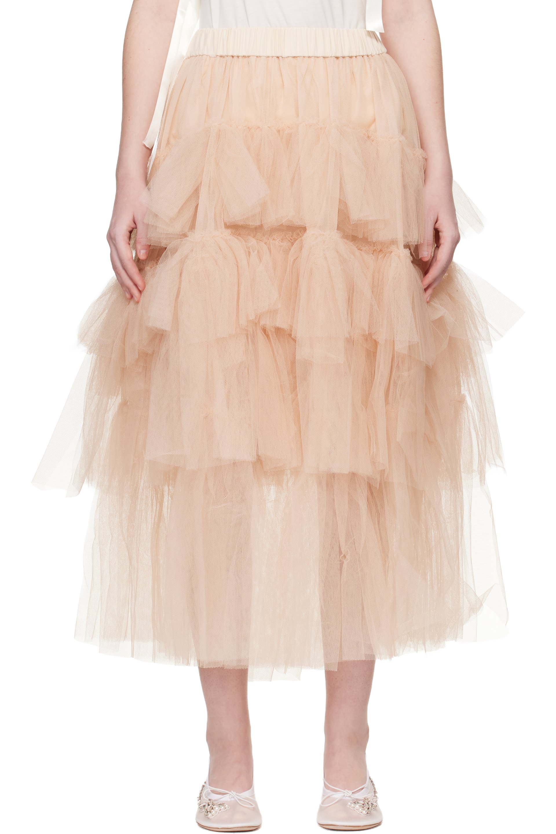 Simone Rocha x  ティンセル刺繍パフスカート　サイズ32 ウィメンズ用 Simone Rocha スカート | SSENSE 日本