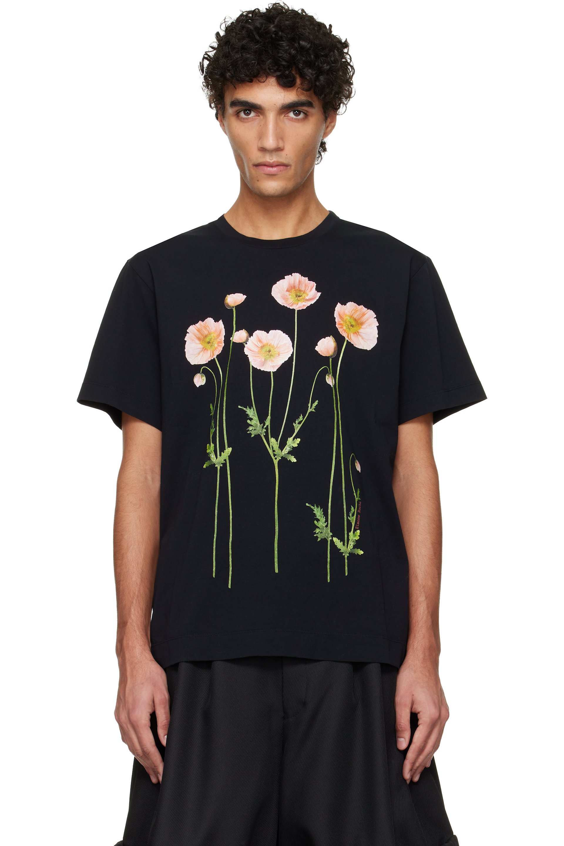 Simone Rocha - Black Poppy Field T-shirt