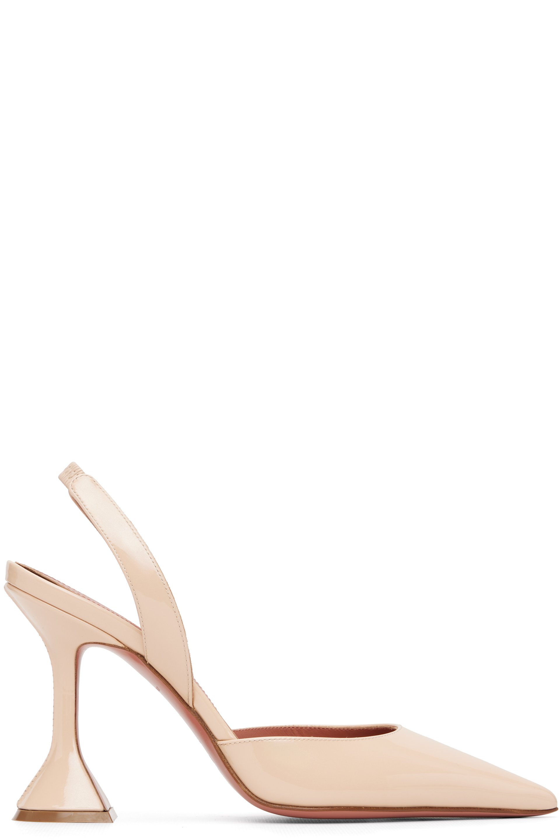 Amina Muaddi - Beige Holli Sling 95 Heels