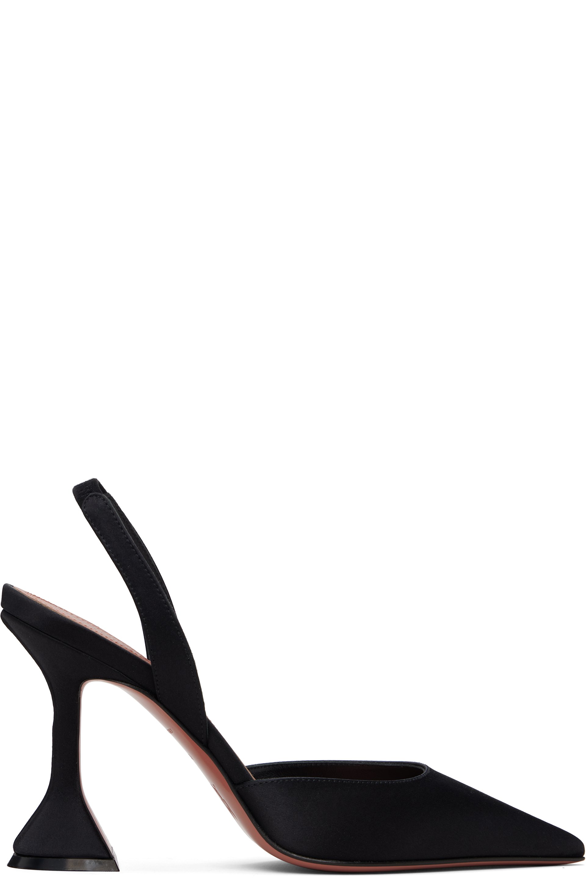 Amina Muaddi - Chaussures à talon Holli 95 noires à bride arrière
