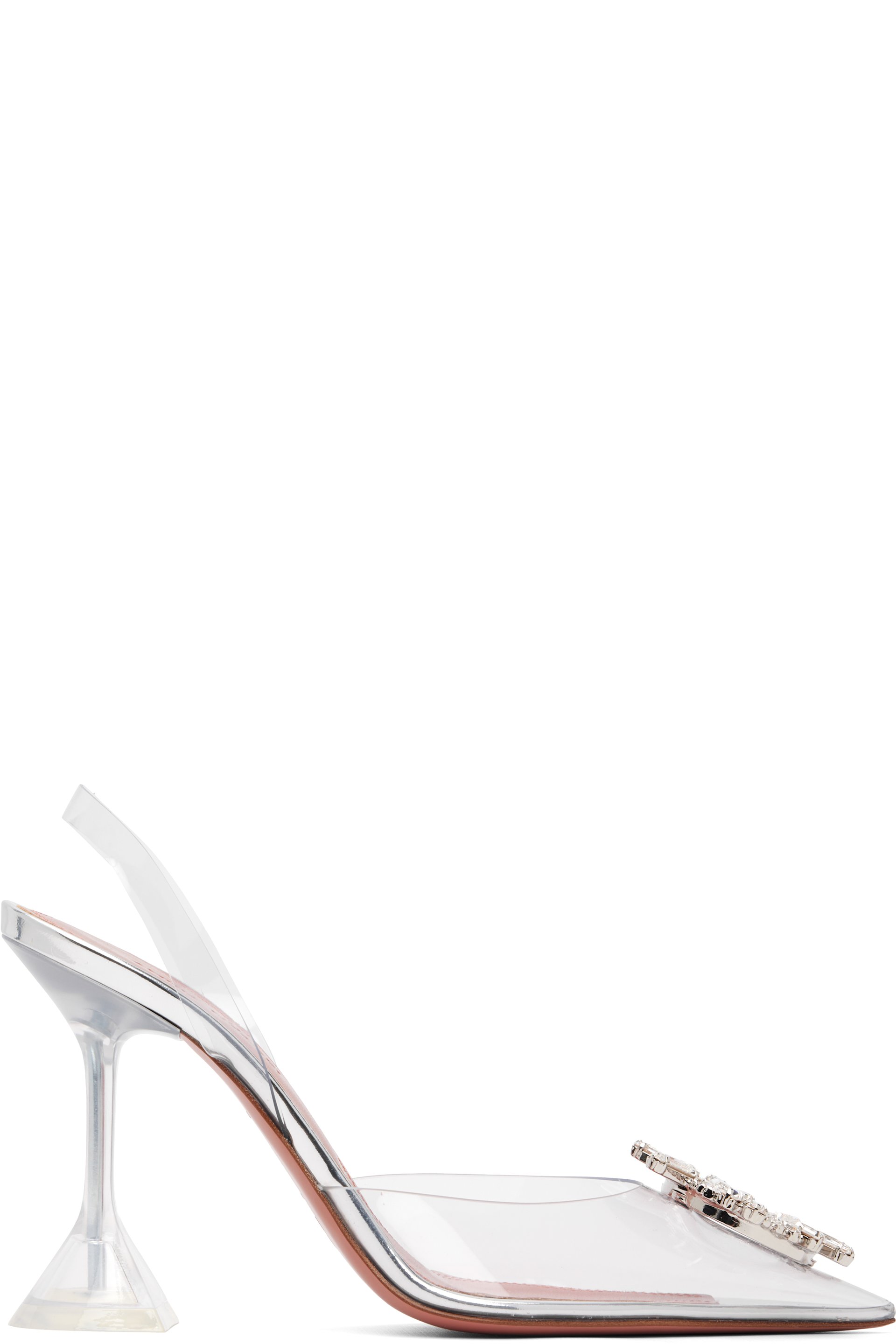 Amina Muaddi - Transparent Begum Glass Sling 95 Heels