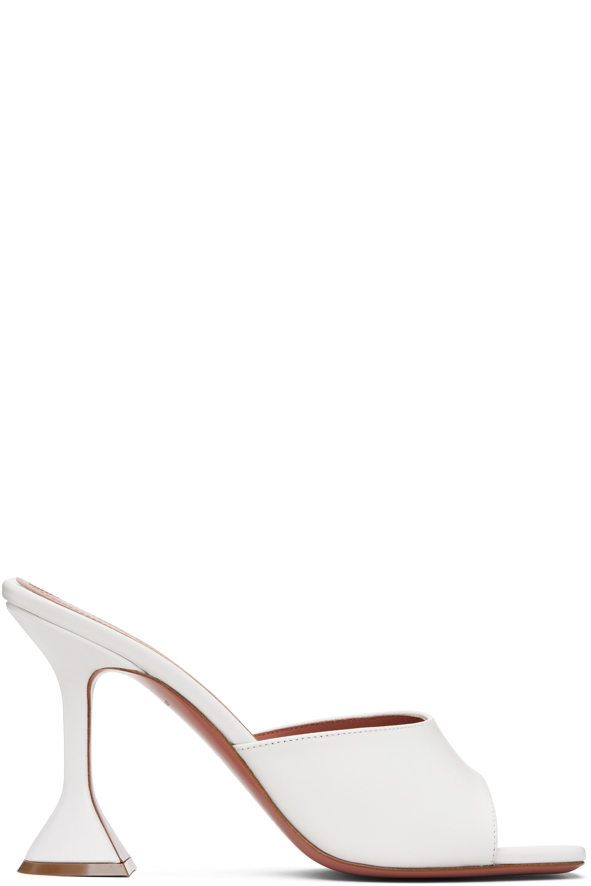 Amina Muaddi - White Lupita Slipper 95 Heeled Sandals