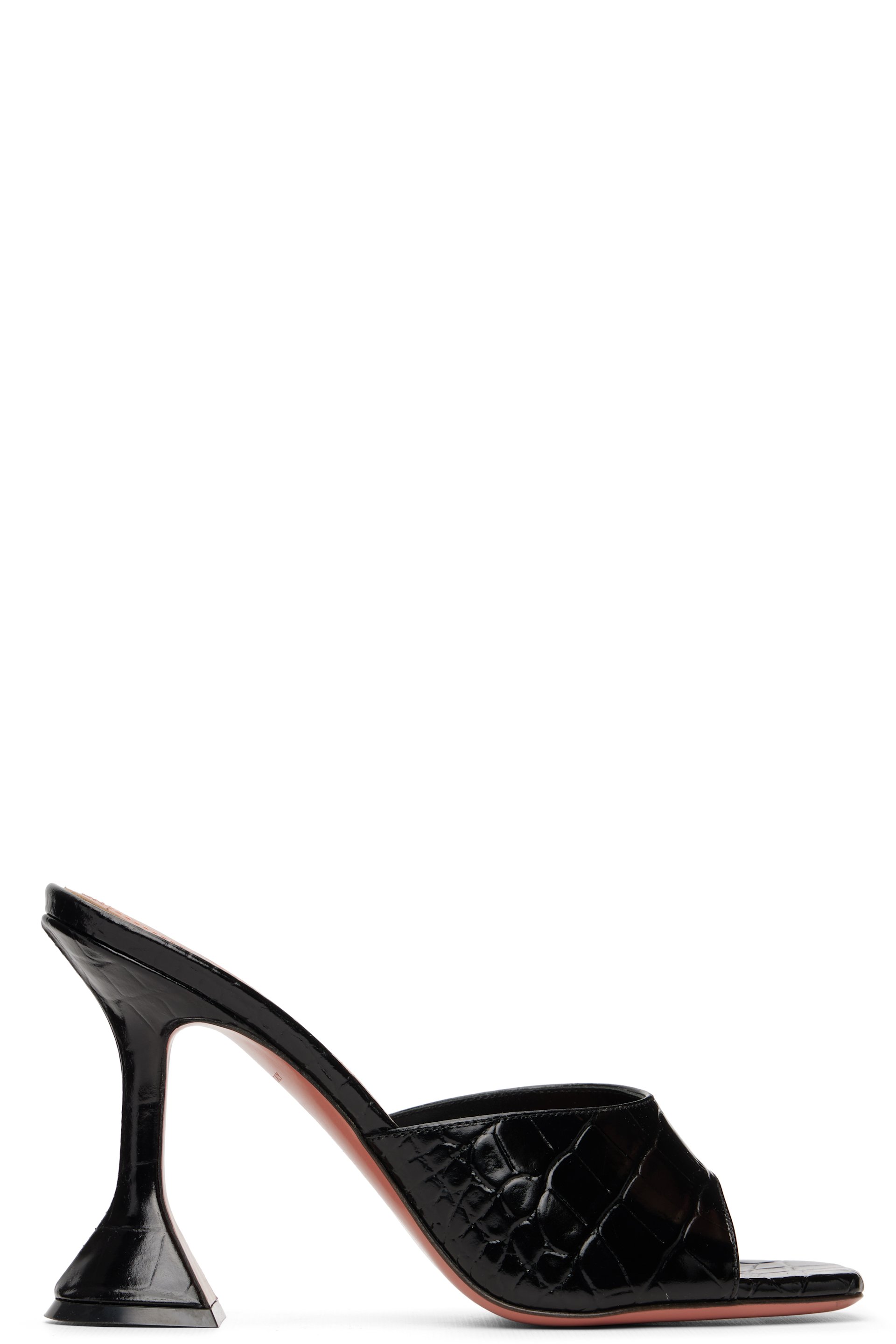 Amina Muaddi - Black Lupita Slipper 95 Heeled Sandals
