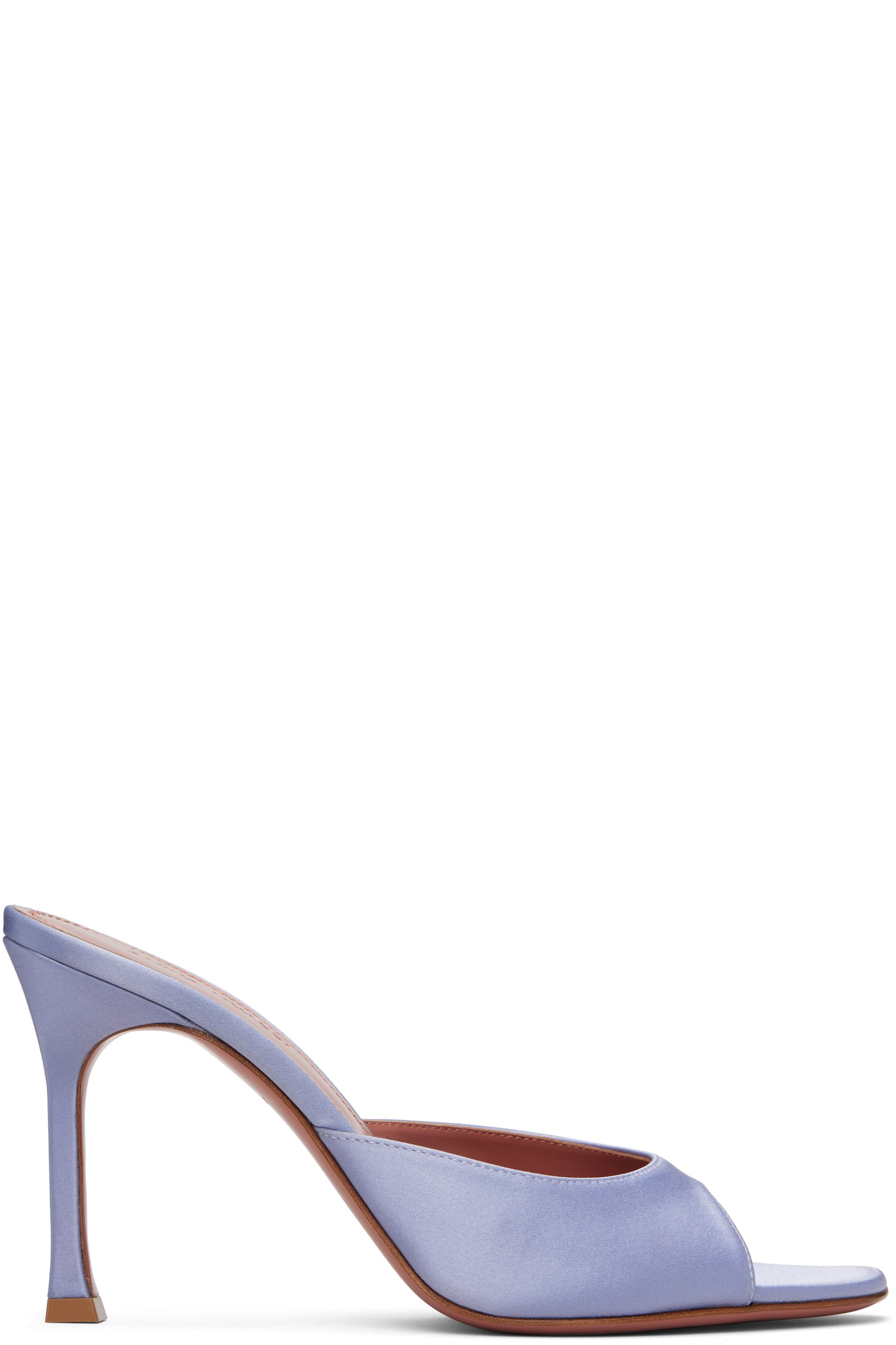 Amina Muaddi - Blue Alexa Slipper 95 Heeled Sandals