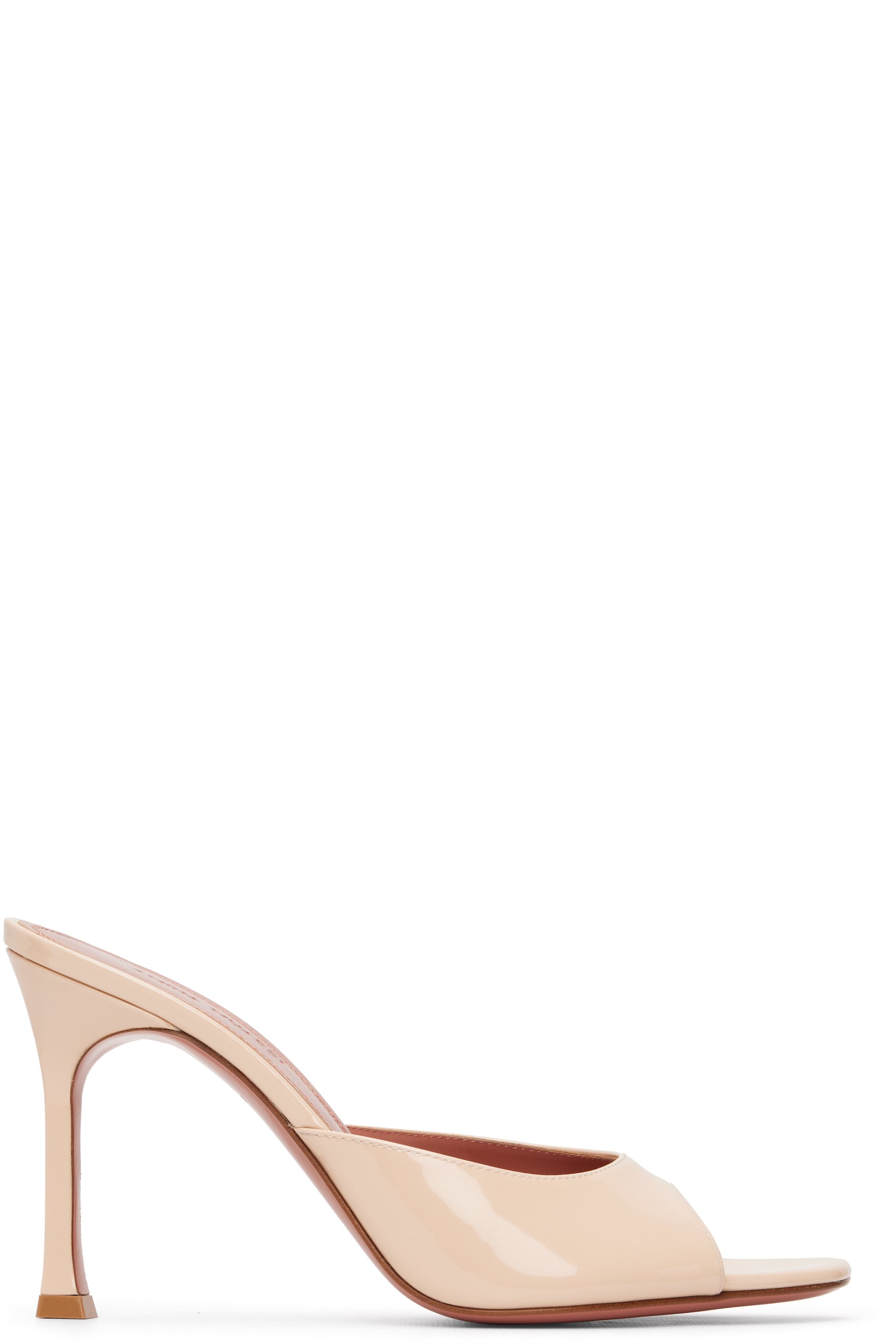 Amina Muaddi - Beige Alexa Slipper 95 Heeled Sandals