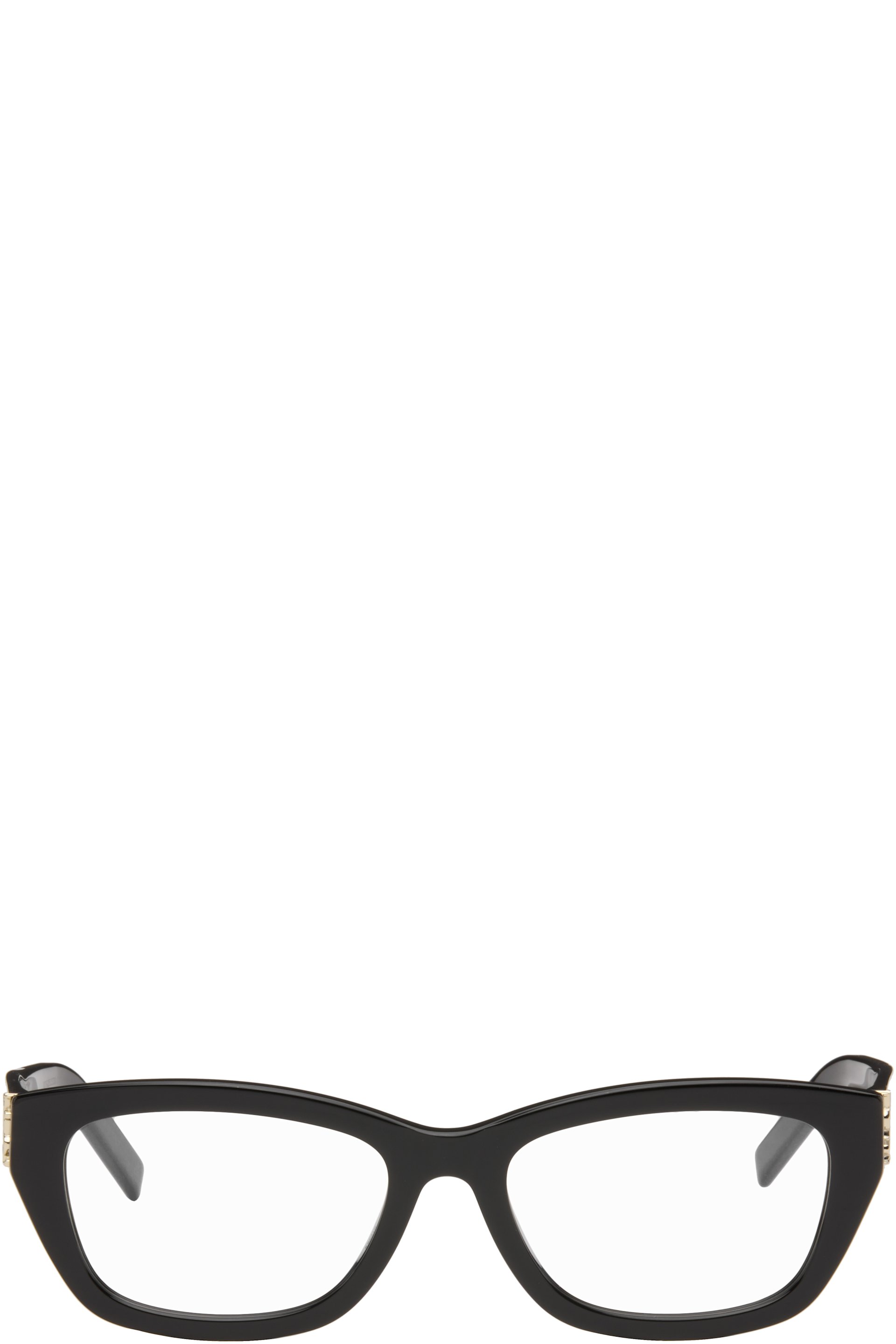 Saint Laurent - Lunettes SL M153 noires à ferrures à monogramme