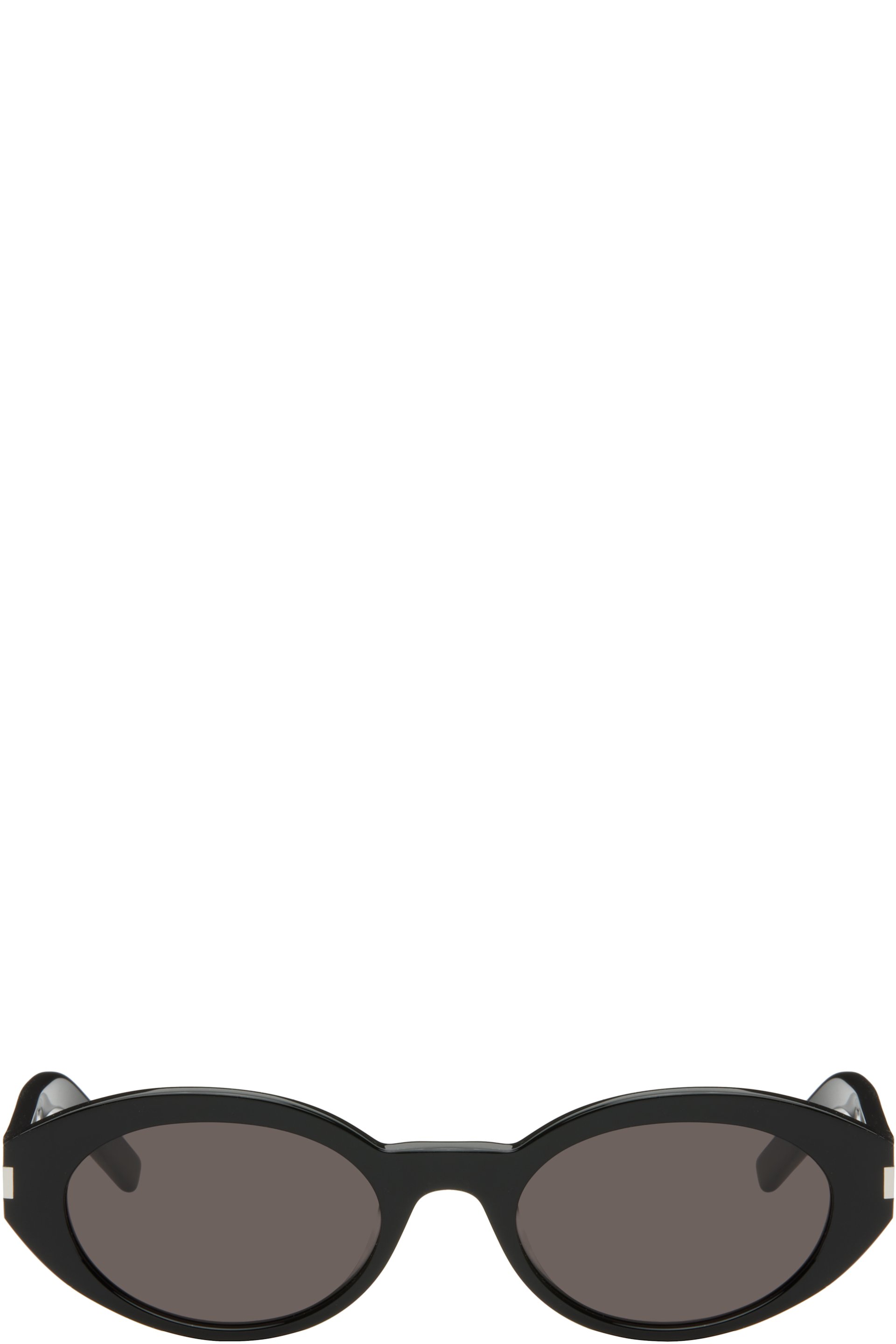 Saint Laurent - Lunettes de soleil ovales New Wave noires