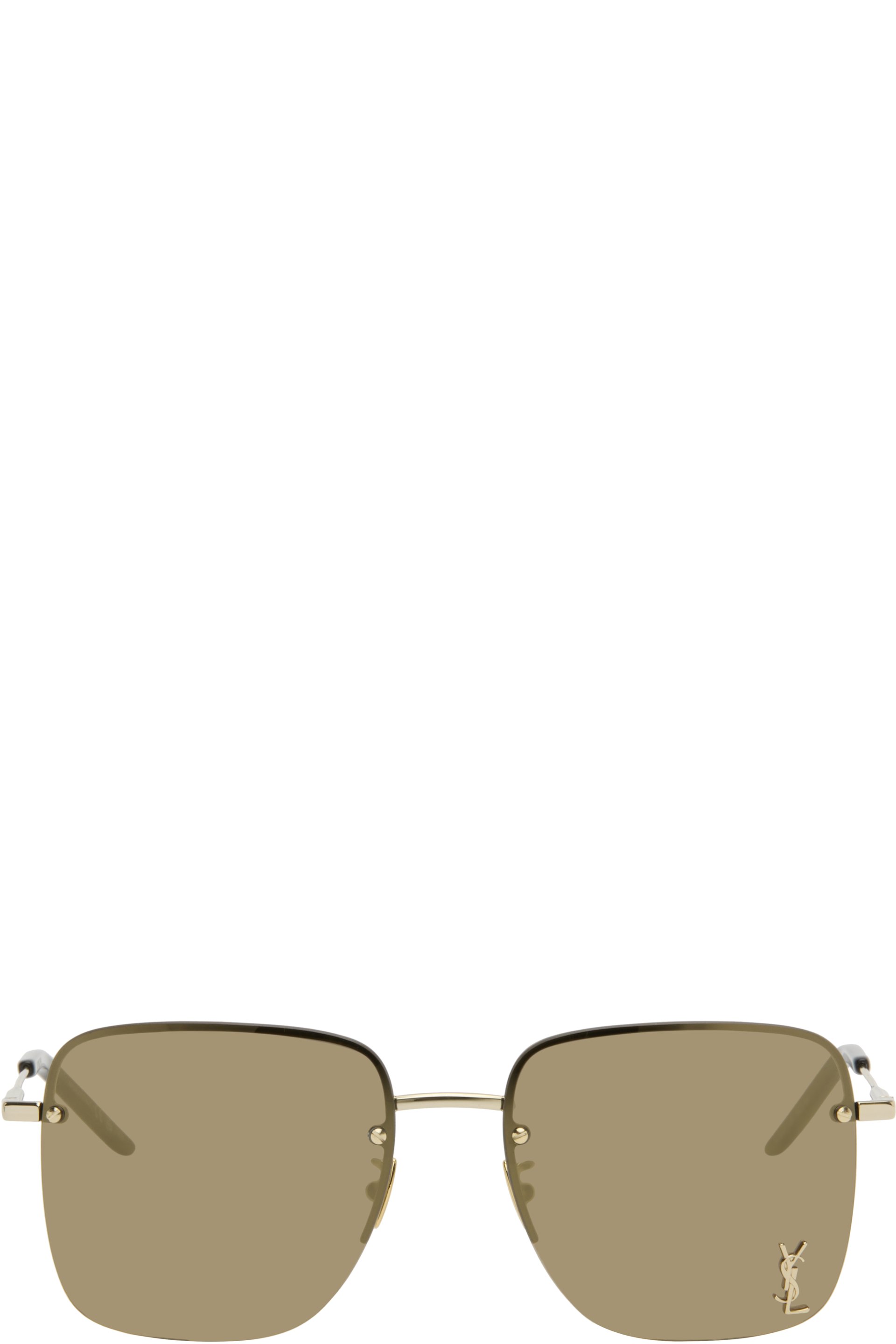Saint Laurent - Lunettes de soleil SL 312 M dorées