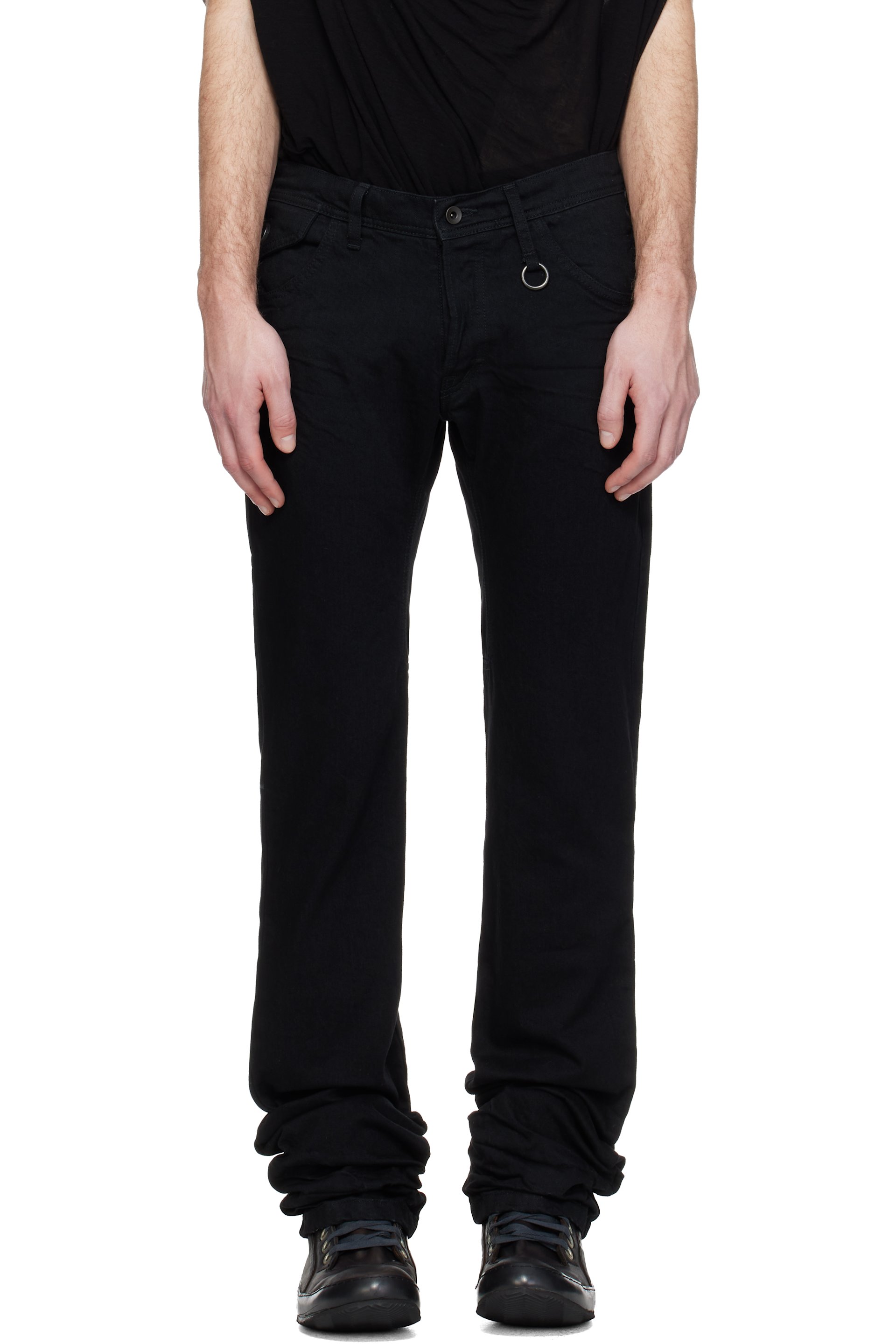 Julius - Black Gusset Jeans