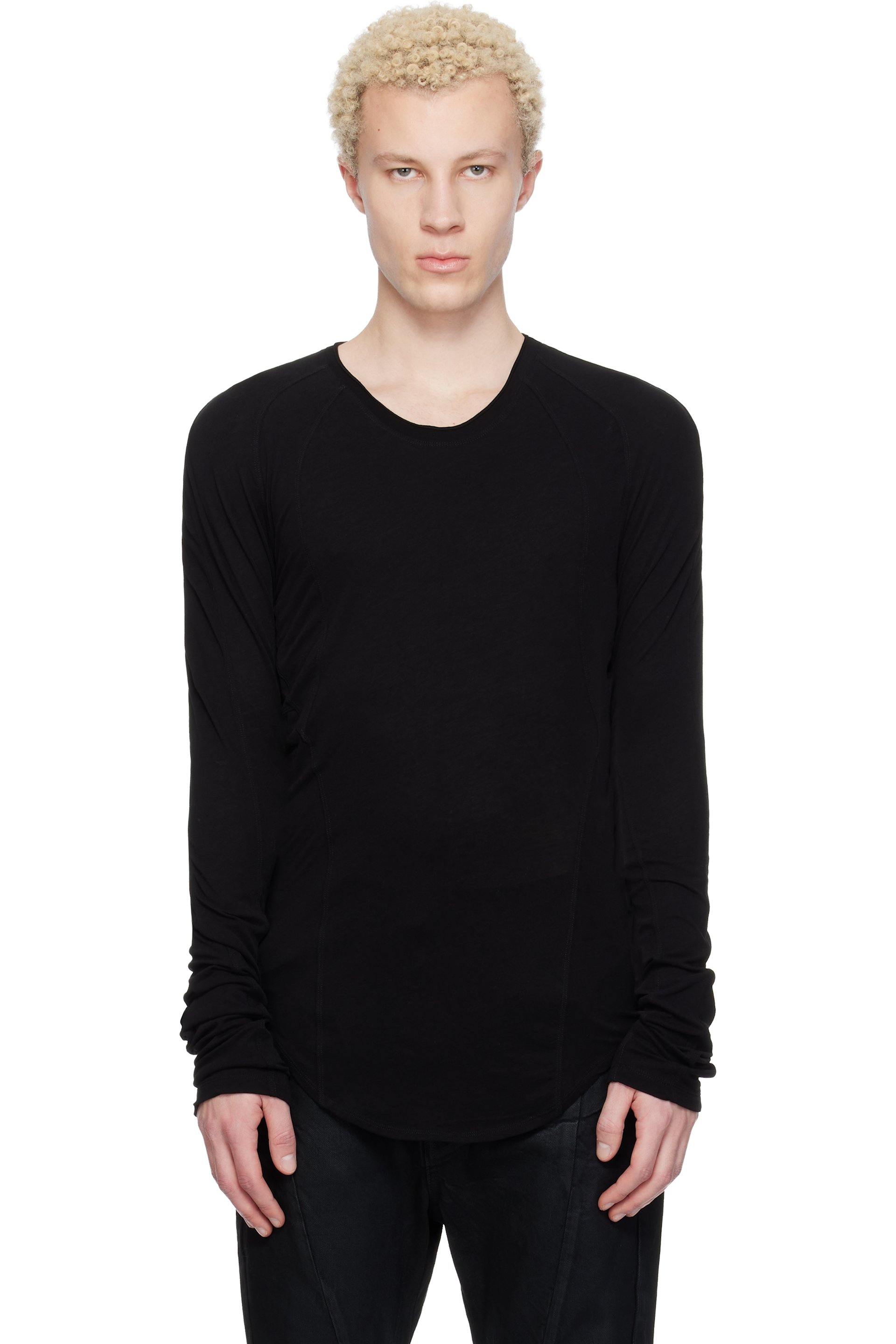 Julius - Black Seamed Skinny T-shirt