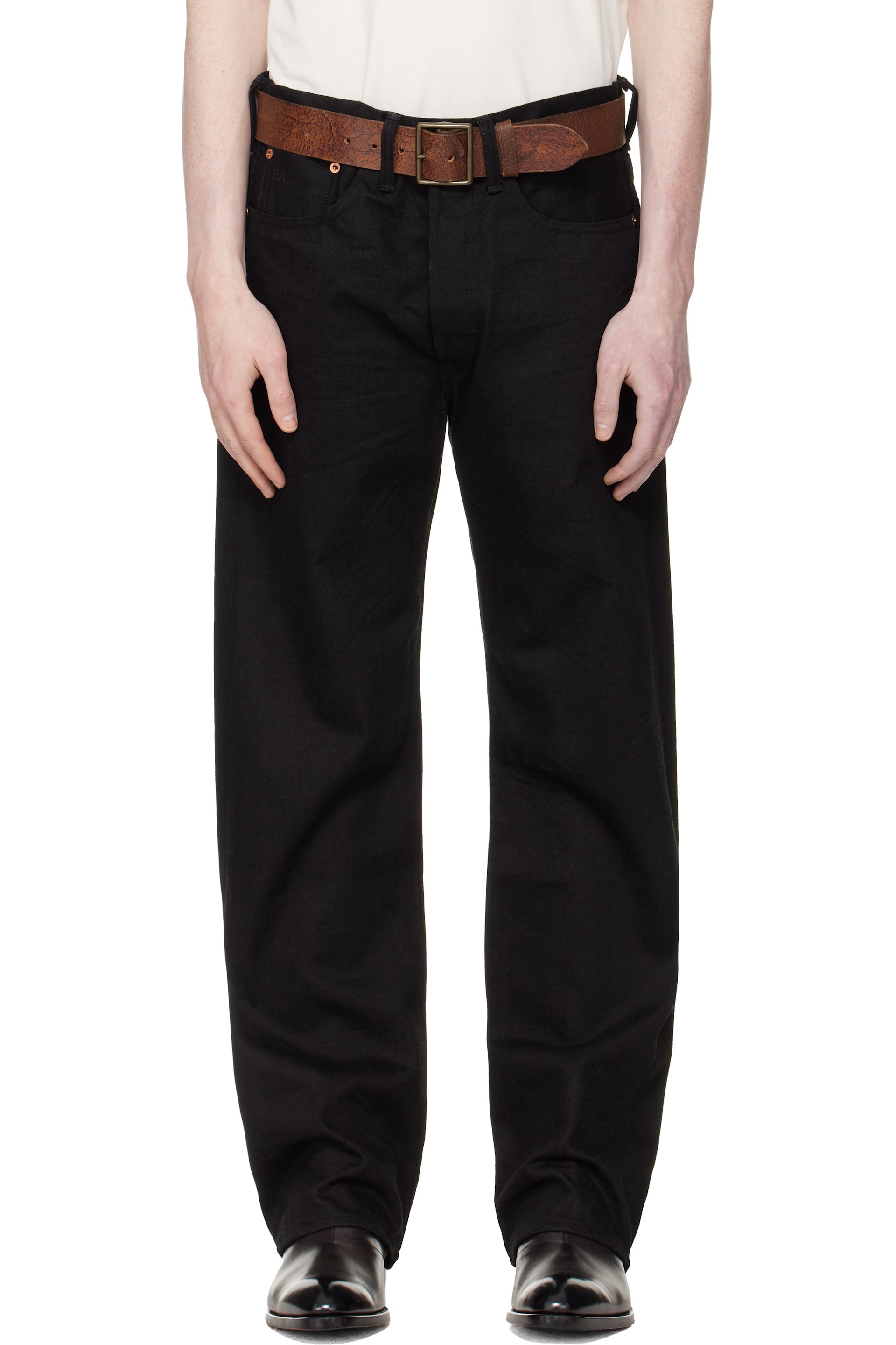 RRL - Black Vintage 5-Pocket Selvedge Jeans