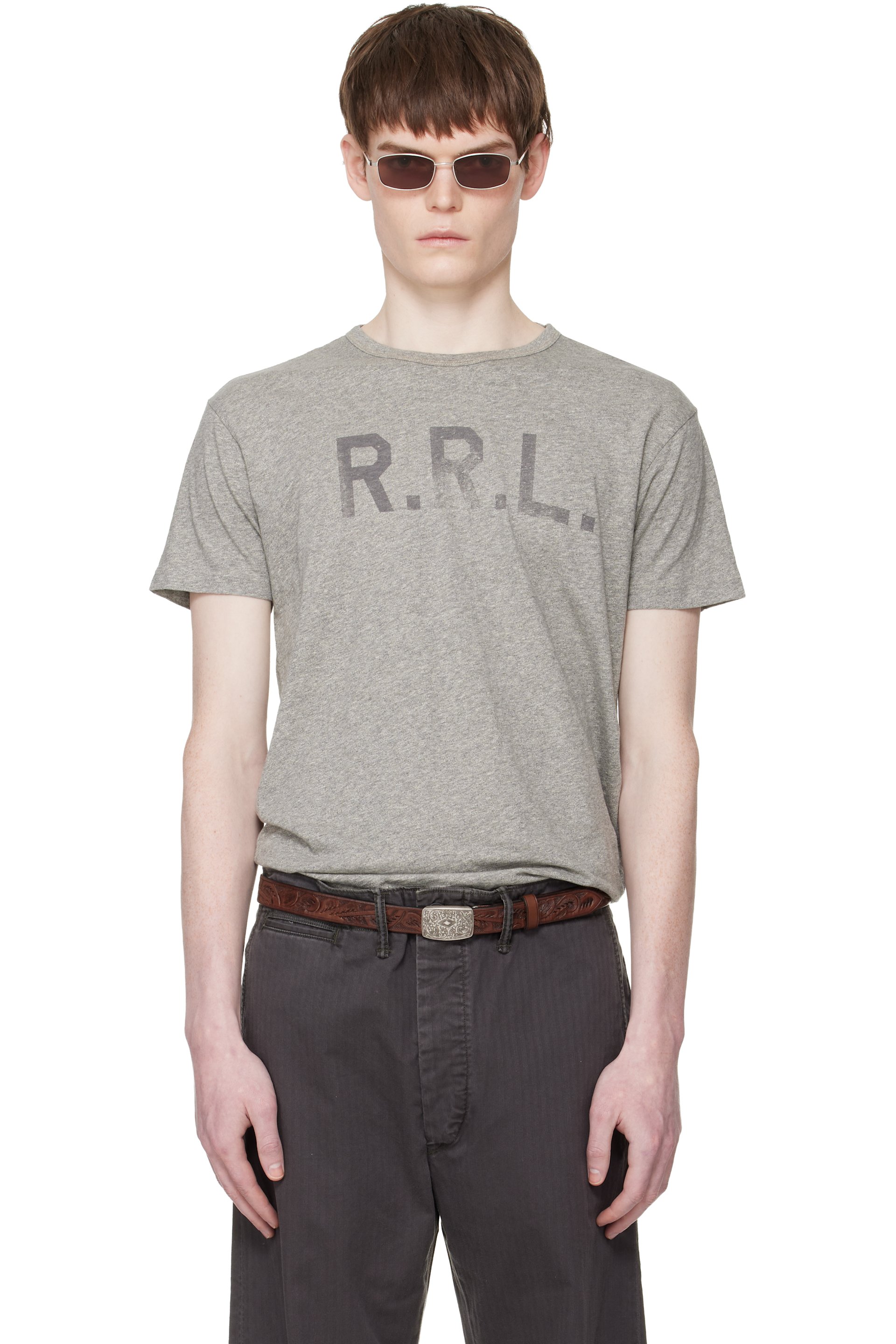 RRL - Gray Logo T-shirt