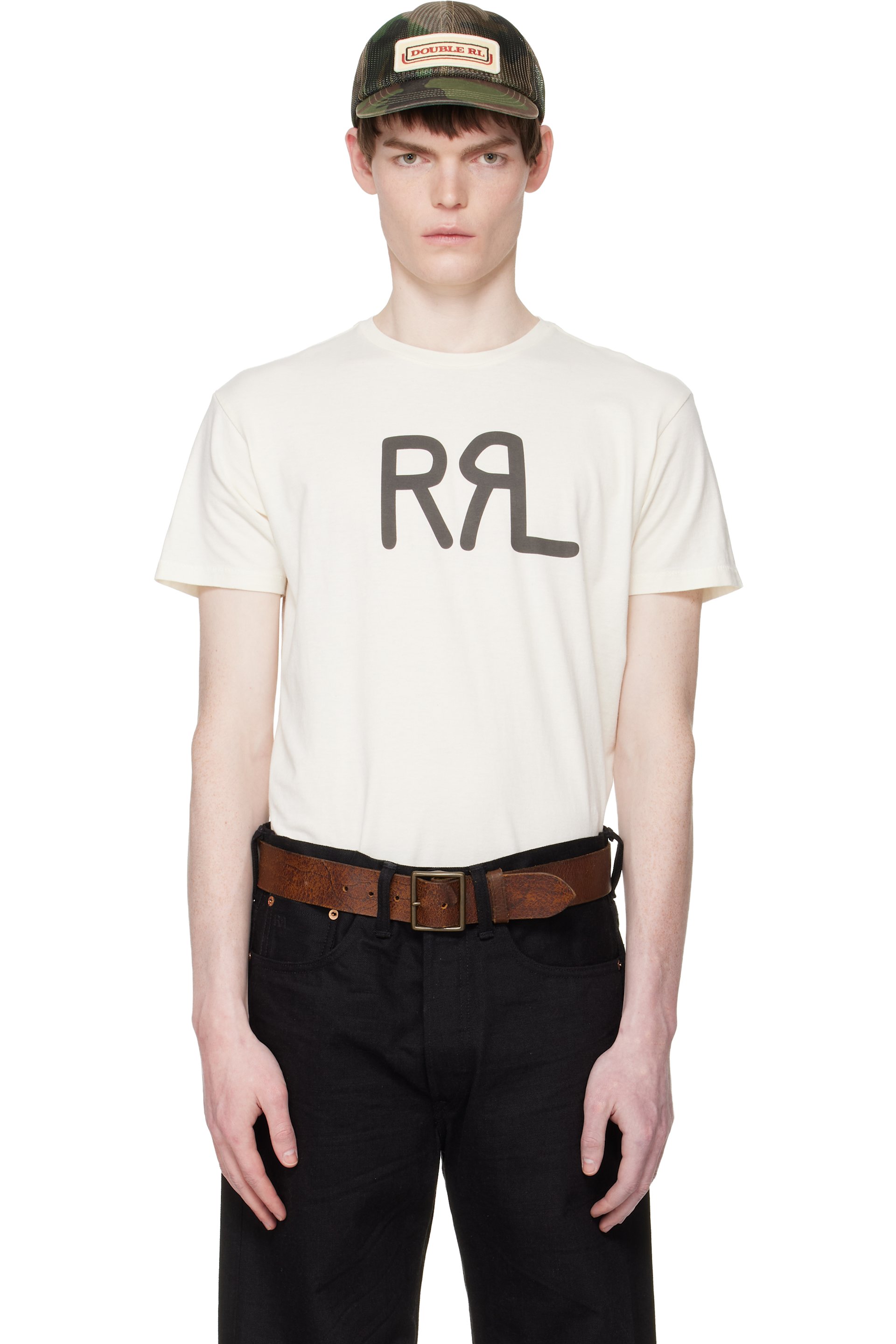 RRL - Off-White Ranch Logo T-shirt