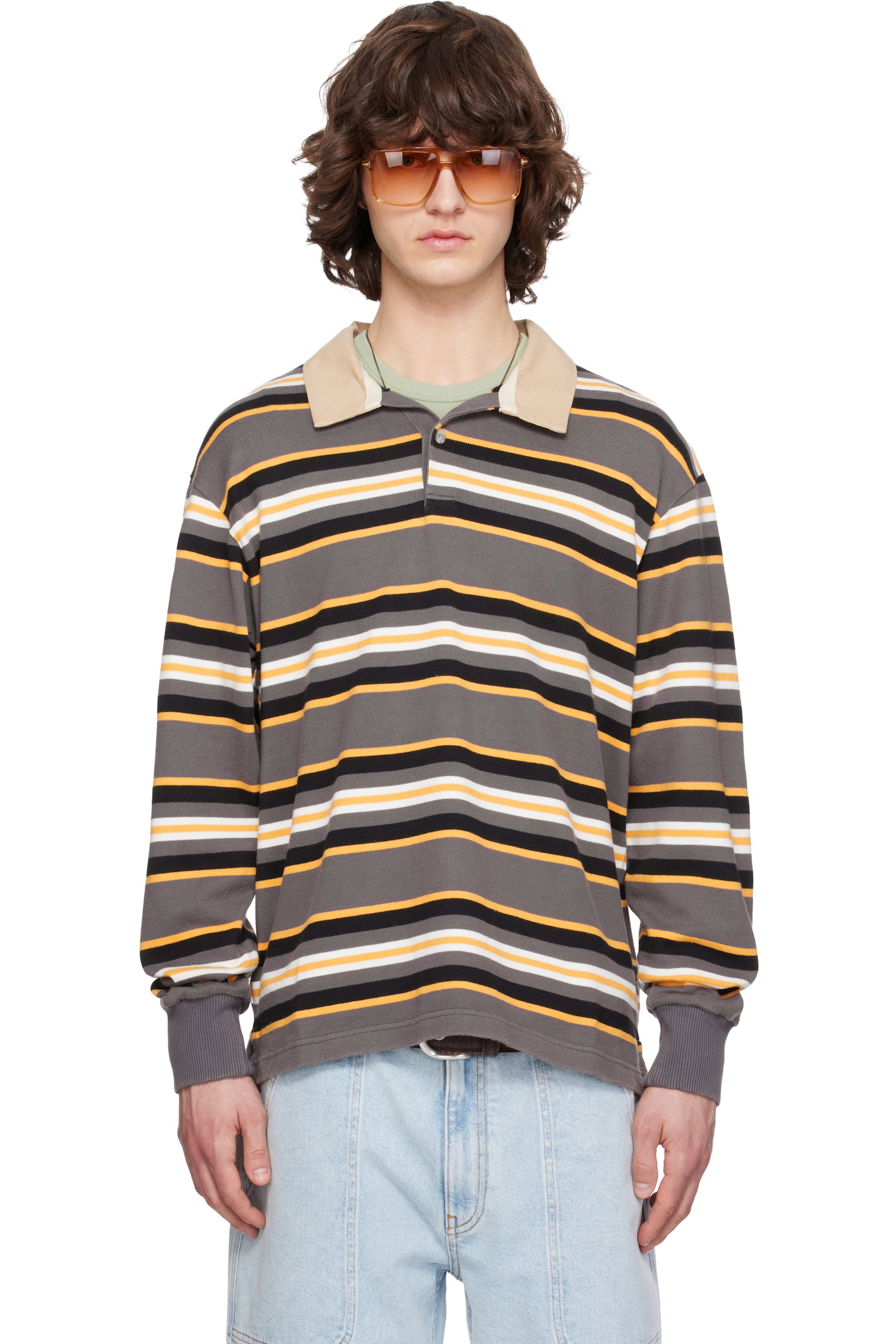 Sanderlak - Gray & Yellow Rugby Polo