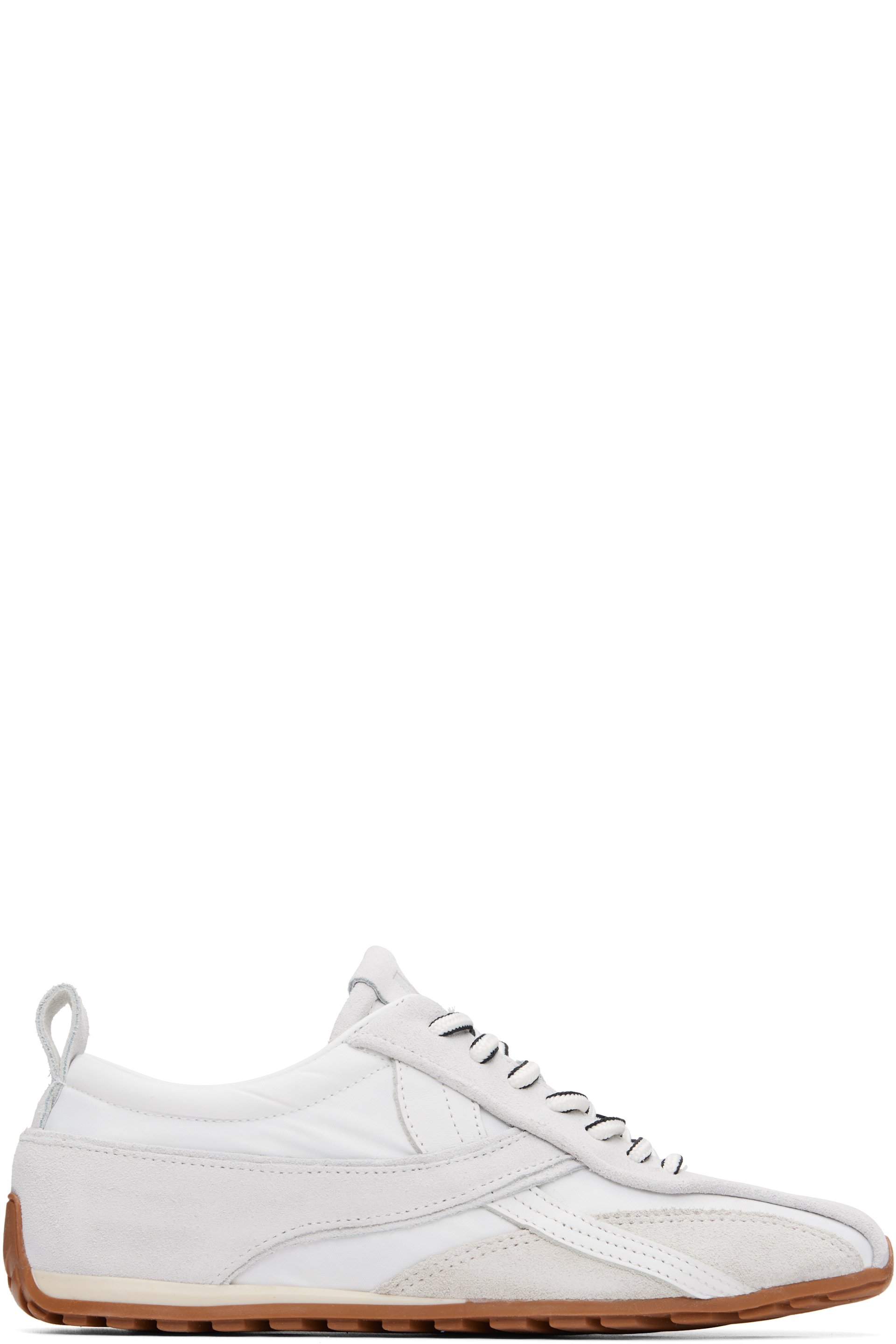 Alohas - Baskets Tb.304 blanches en suède et en nylon