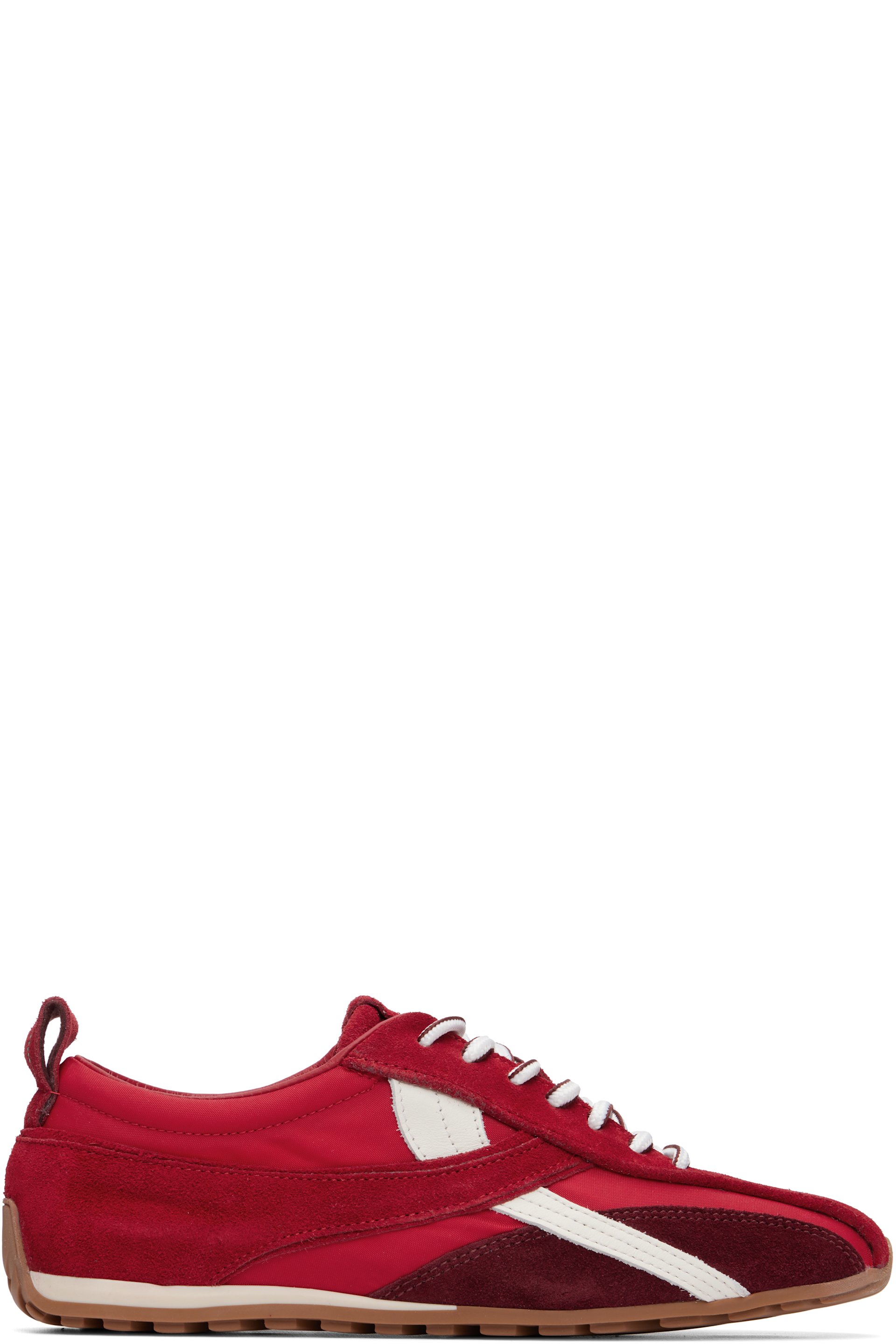 Alohas - Baskets Tb.304 rouges en suède et en nylon