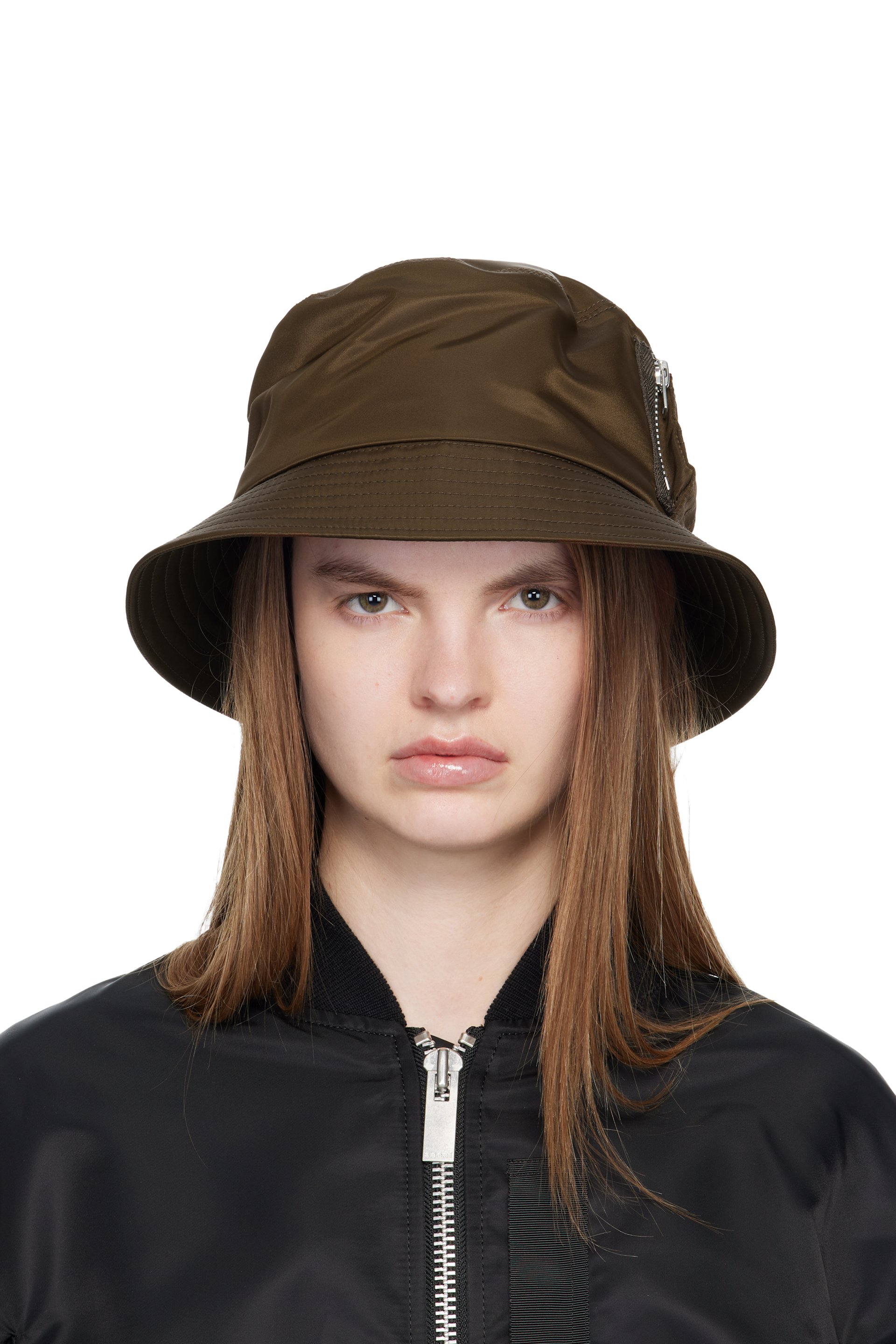 sacai - Chapeau bob brun à poche