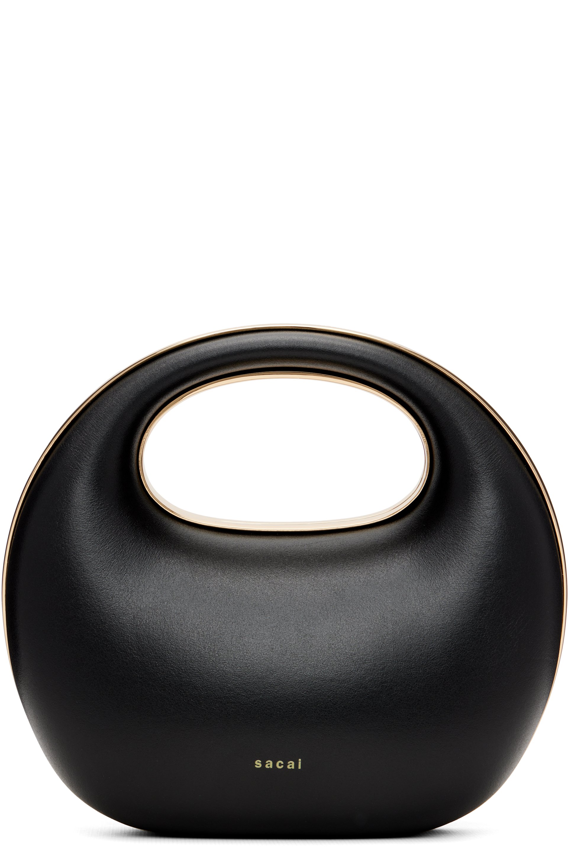 sacai - Sac rond noir en cuir