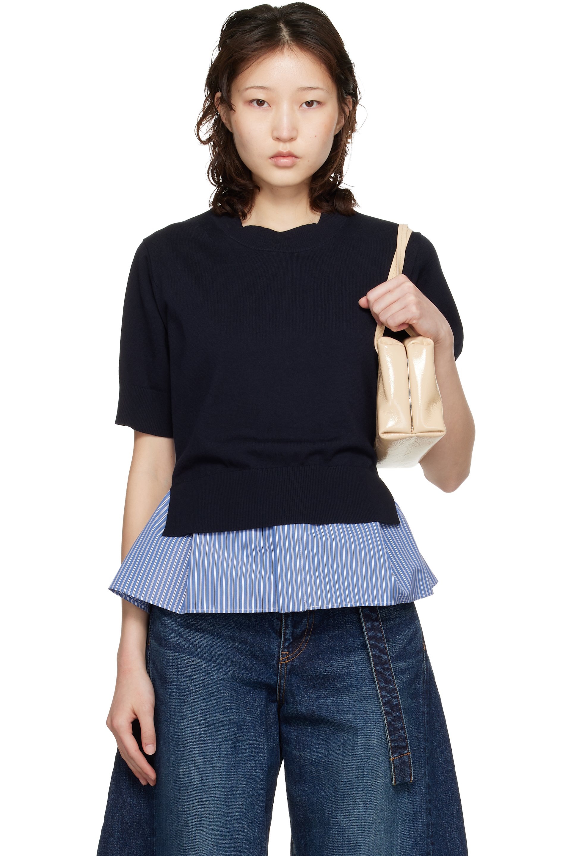 sacai - 海军蓝 & 蓝色针织衫