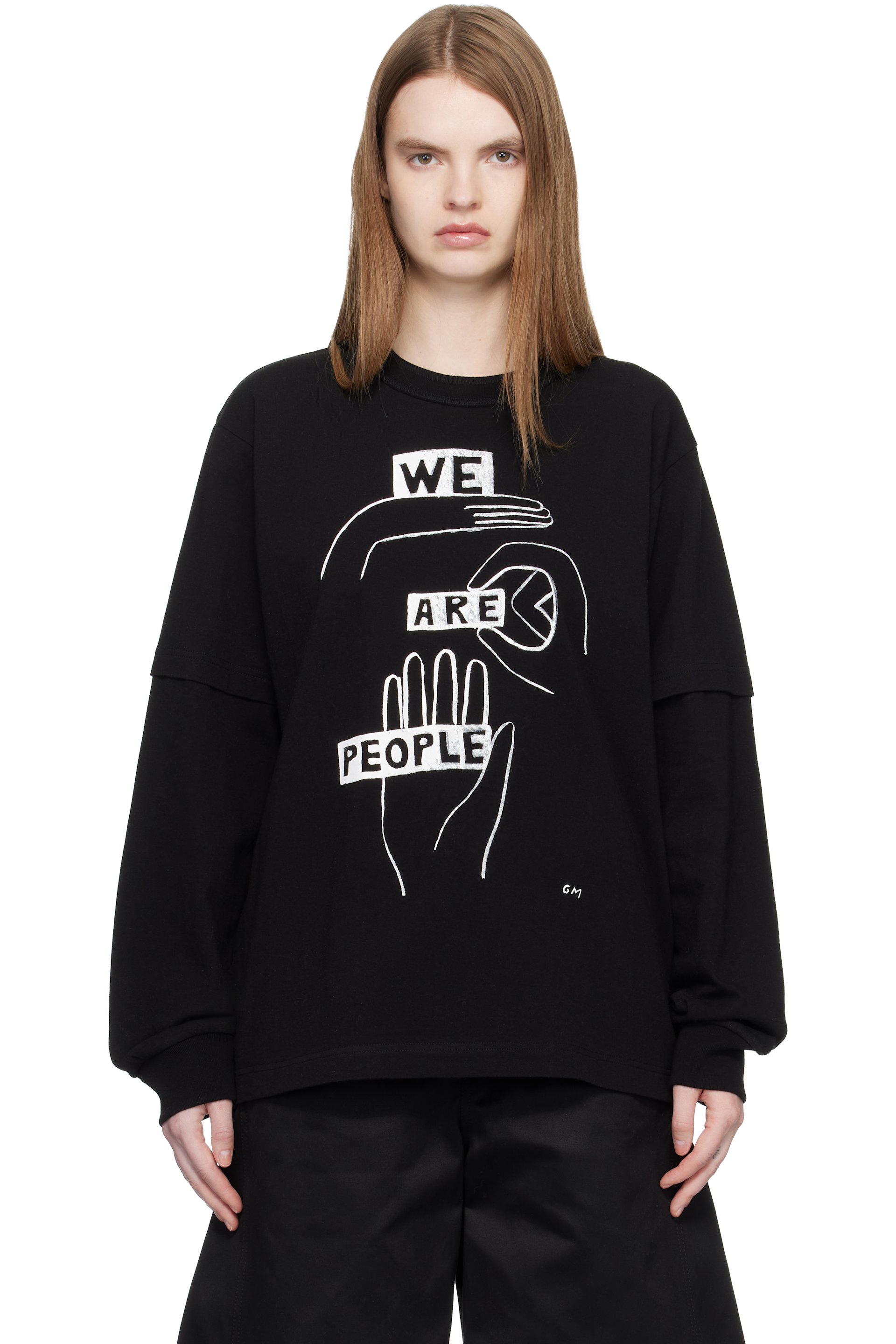 黒2新品 sacai レディース S ロゴ パッチ スウェット シャツ ブラック sacai - 黒2新品 sacai レディース S ロゴ パッチ スウェット シャツ