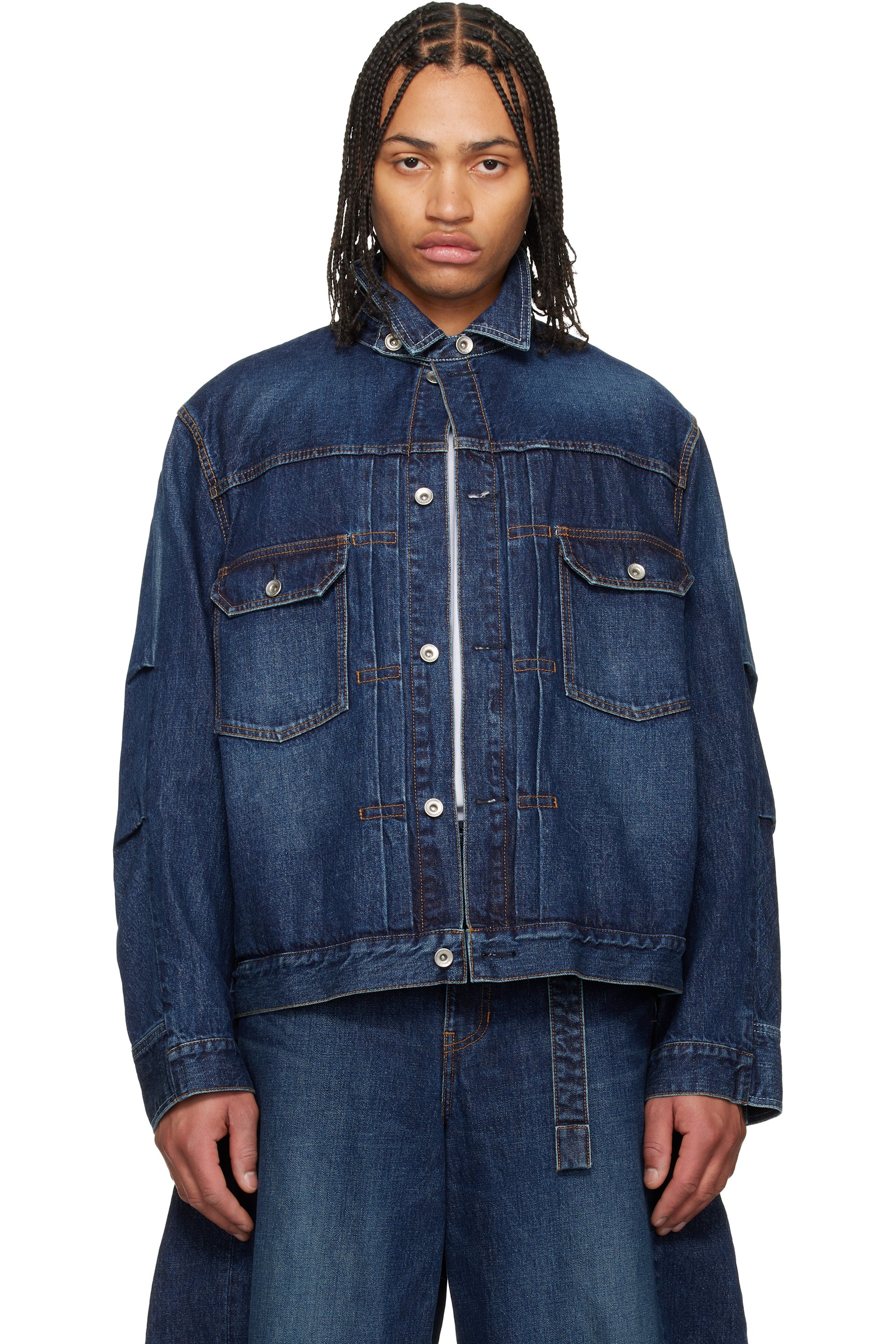 sacai Denim Jackets for Men | SSENSE