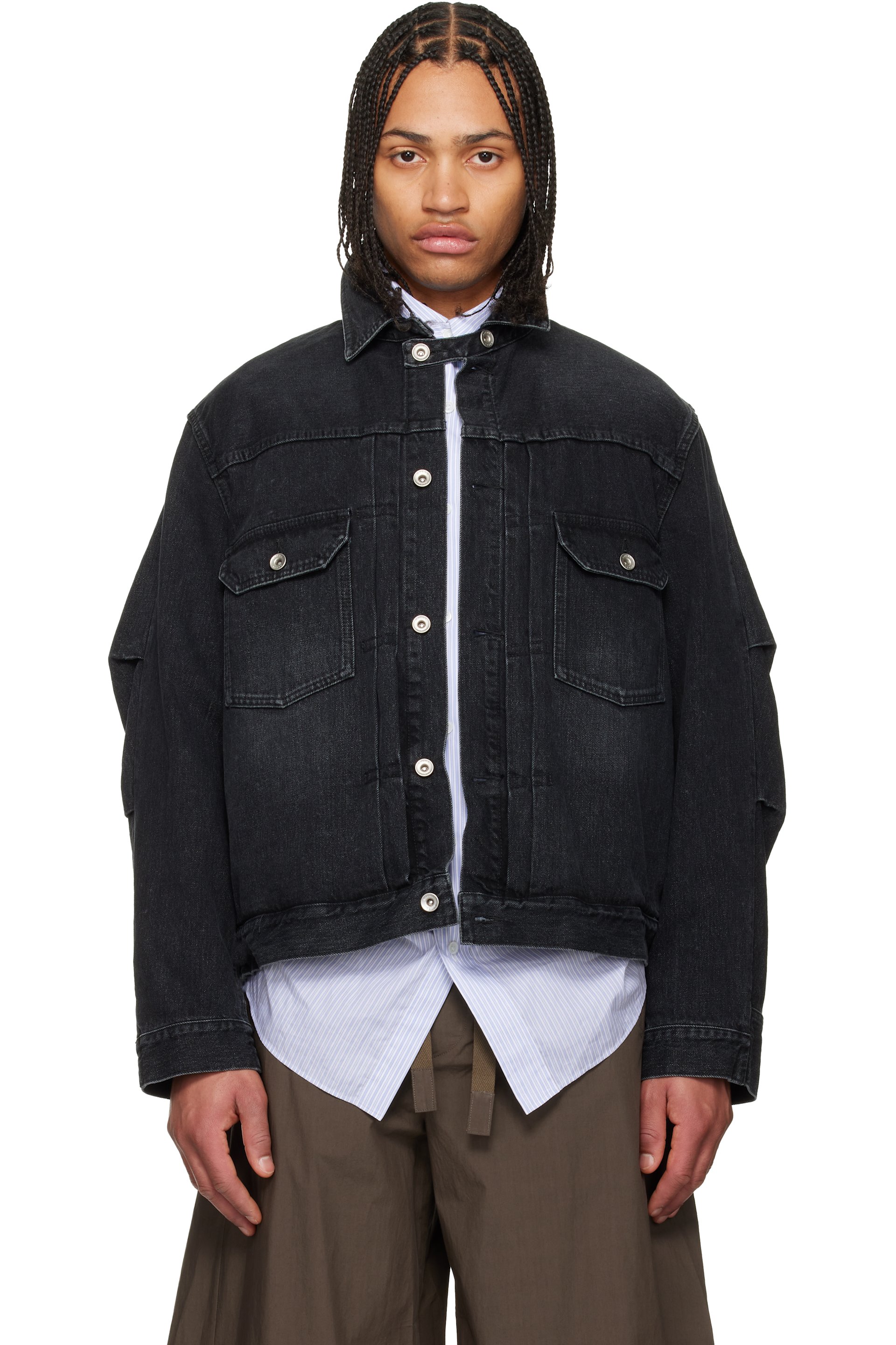 メンズ用 sacai デニムジャケット | SSENSE 日本