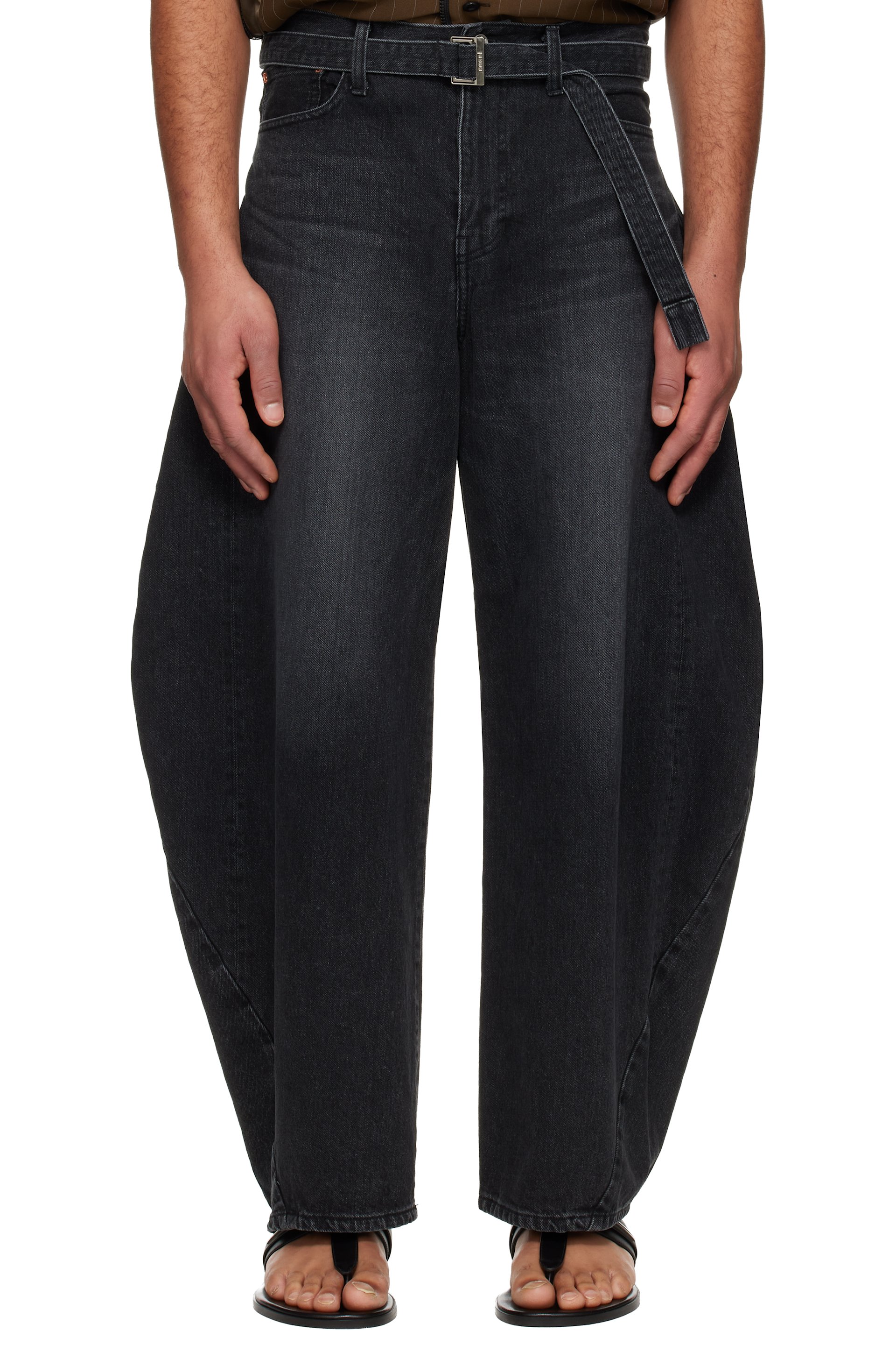 sacai - Black Faded Jeans