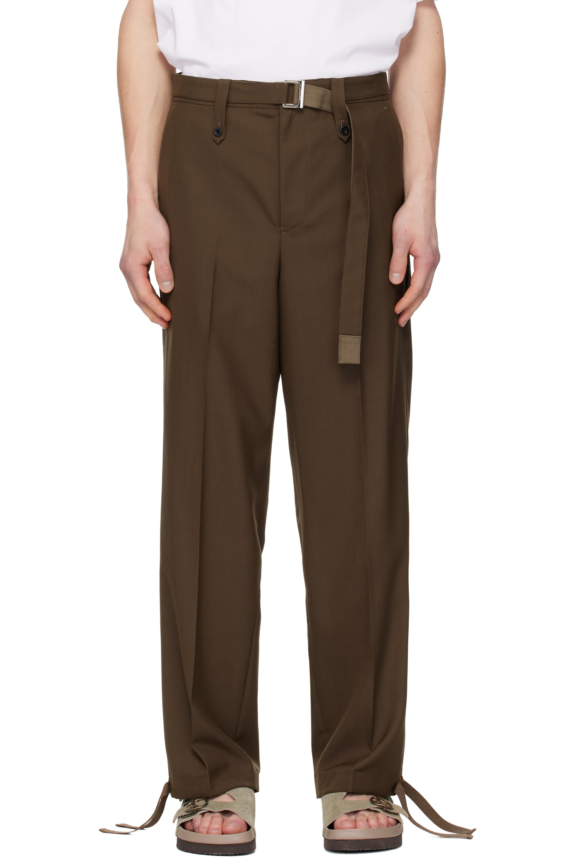 sacai - Brown Suiting Trousers