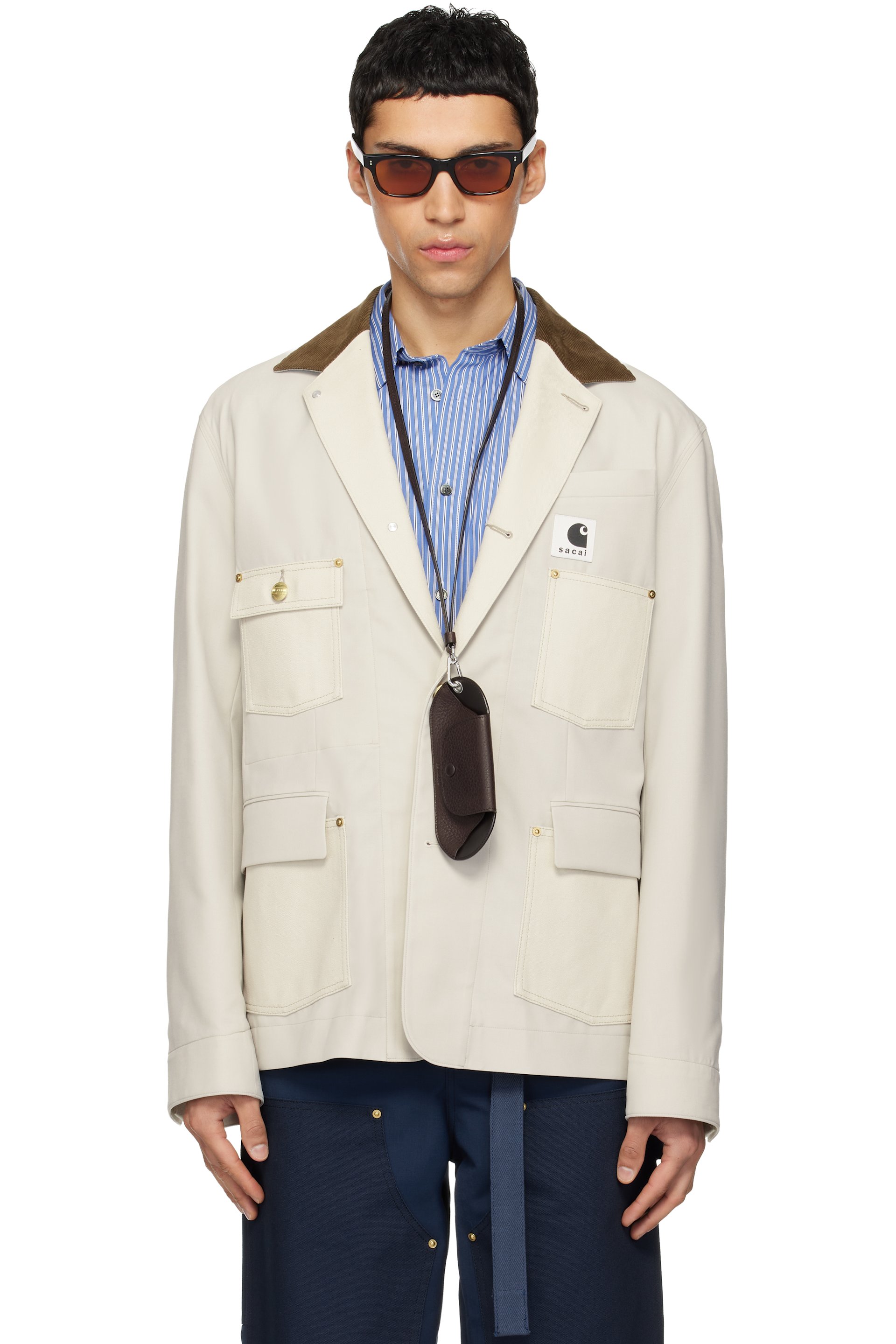 sacai - Off-White Carhartt WIP Edition Suiting & Duck Blazer