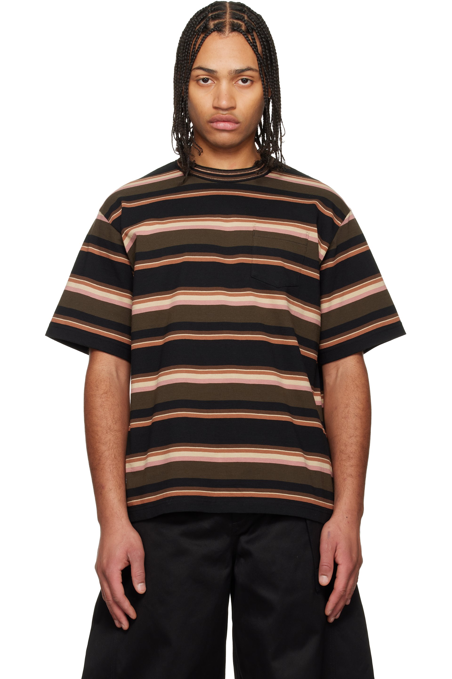 sacai - Multicolor Horizontal Stripe T-Shirt