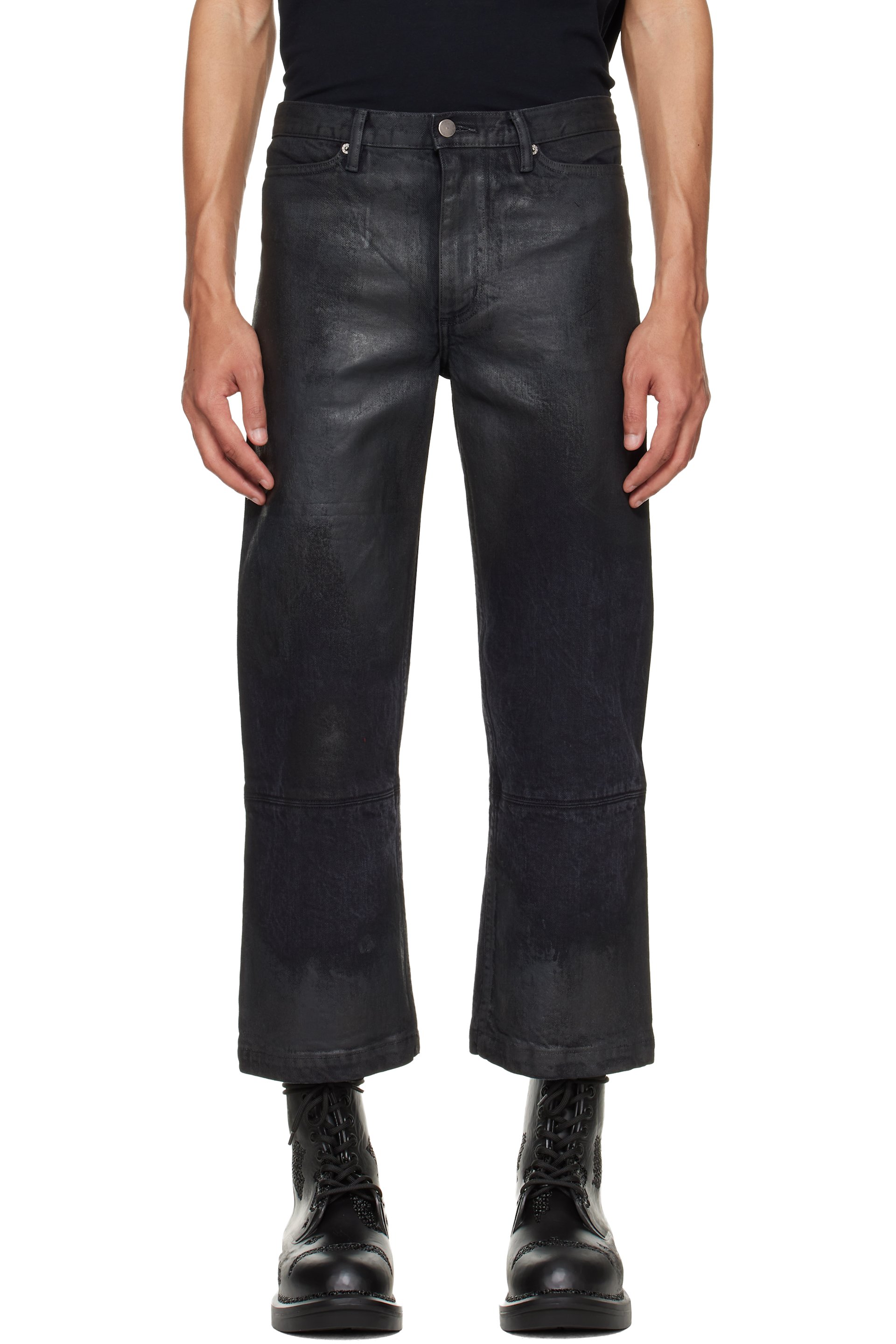 HYACYN - Black Etteragic Denim Washed Waxed Jeans
