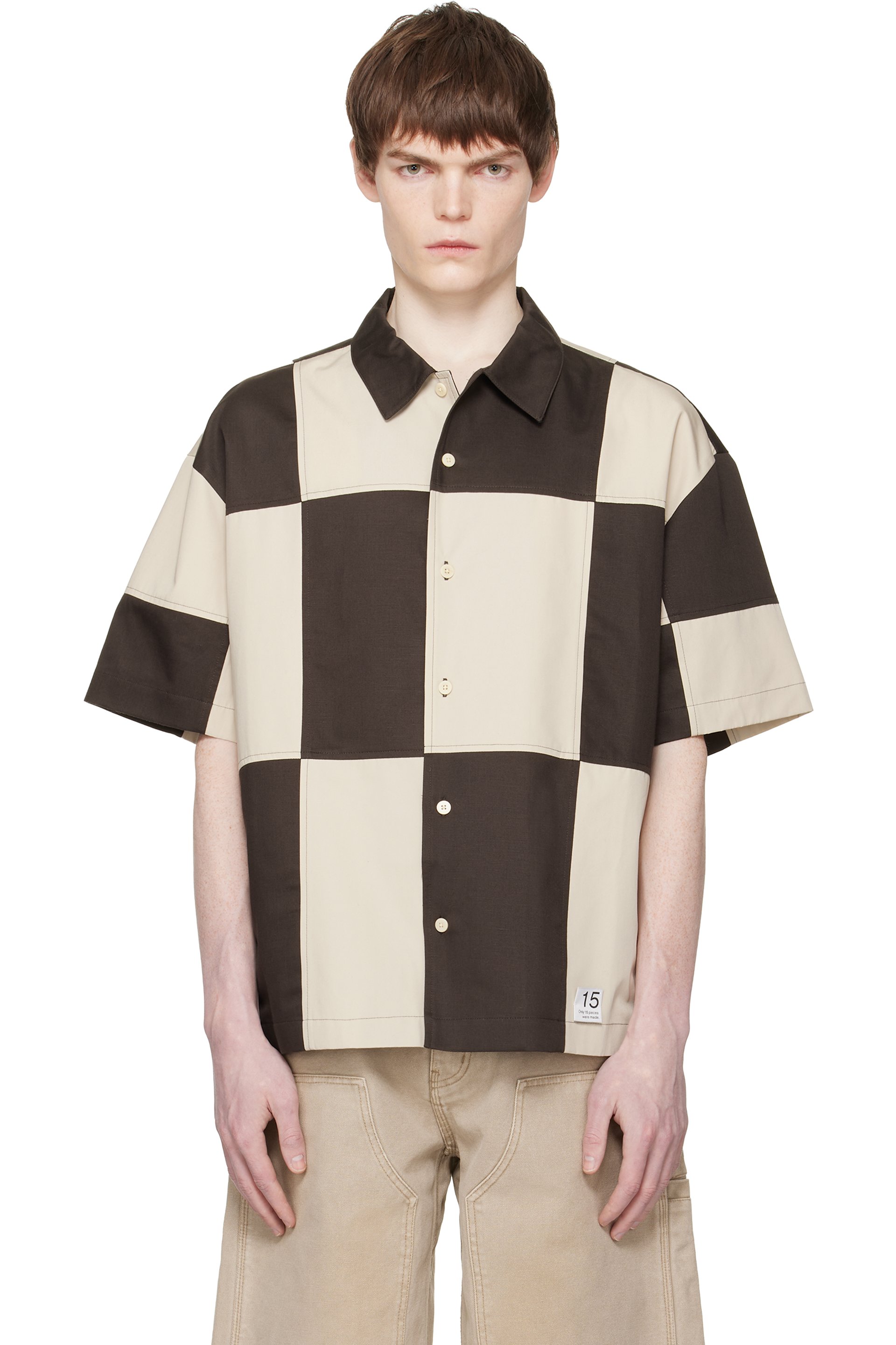 RE;CODE - Brown & Off-White Checkerboard Shirt