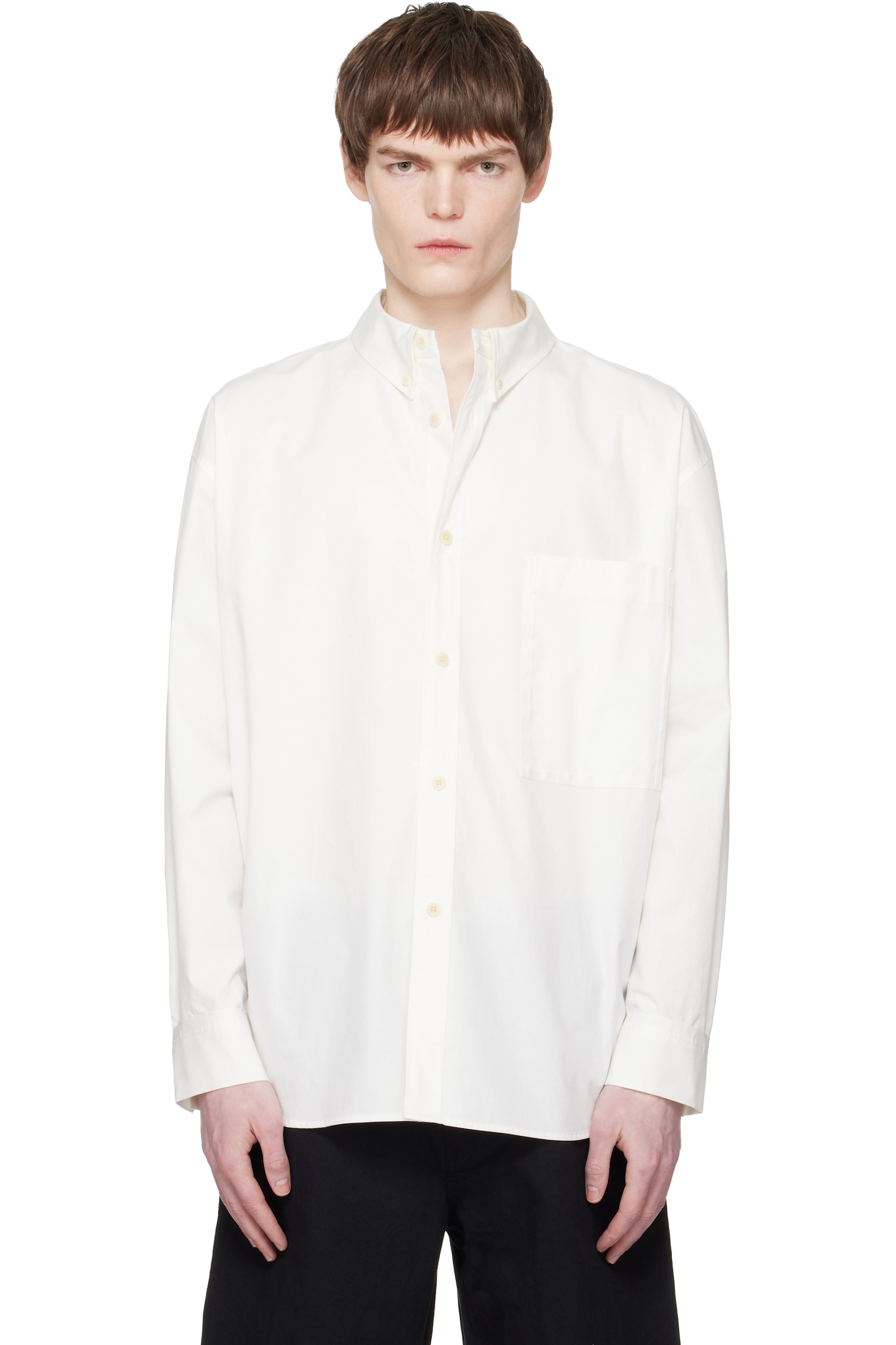 RE;CODE - Off-White Deconstructed Pocket Shirt