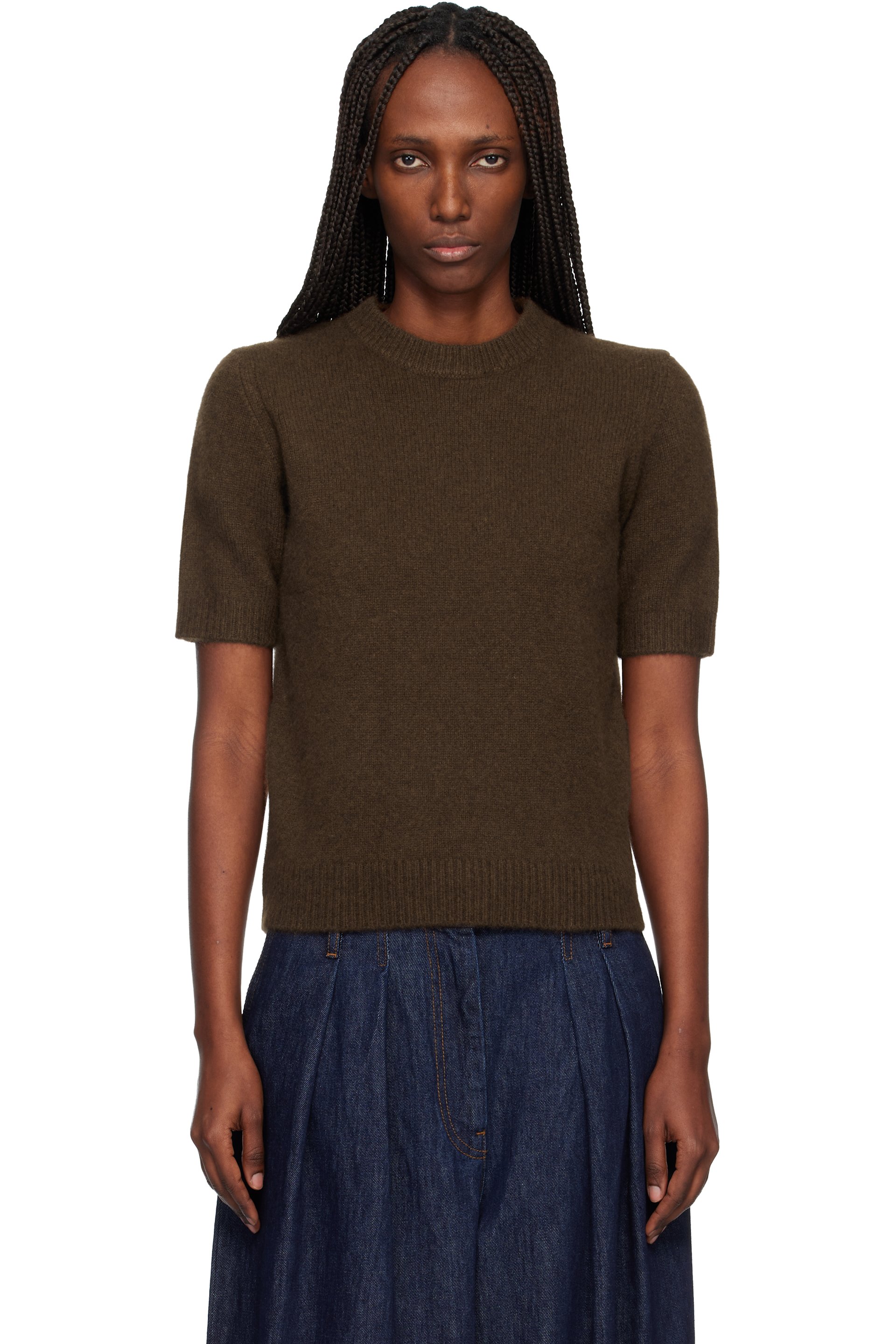 arch4 - Brown Giselle Crewneck Sweater