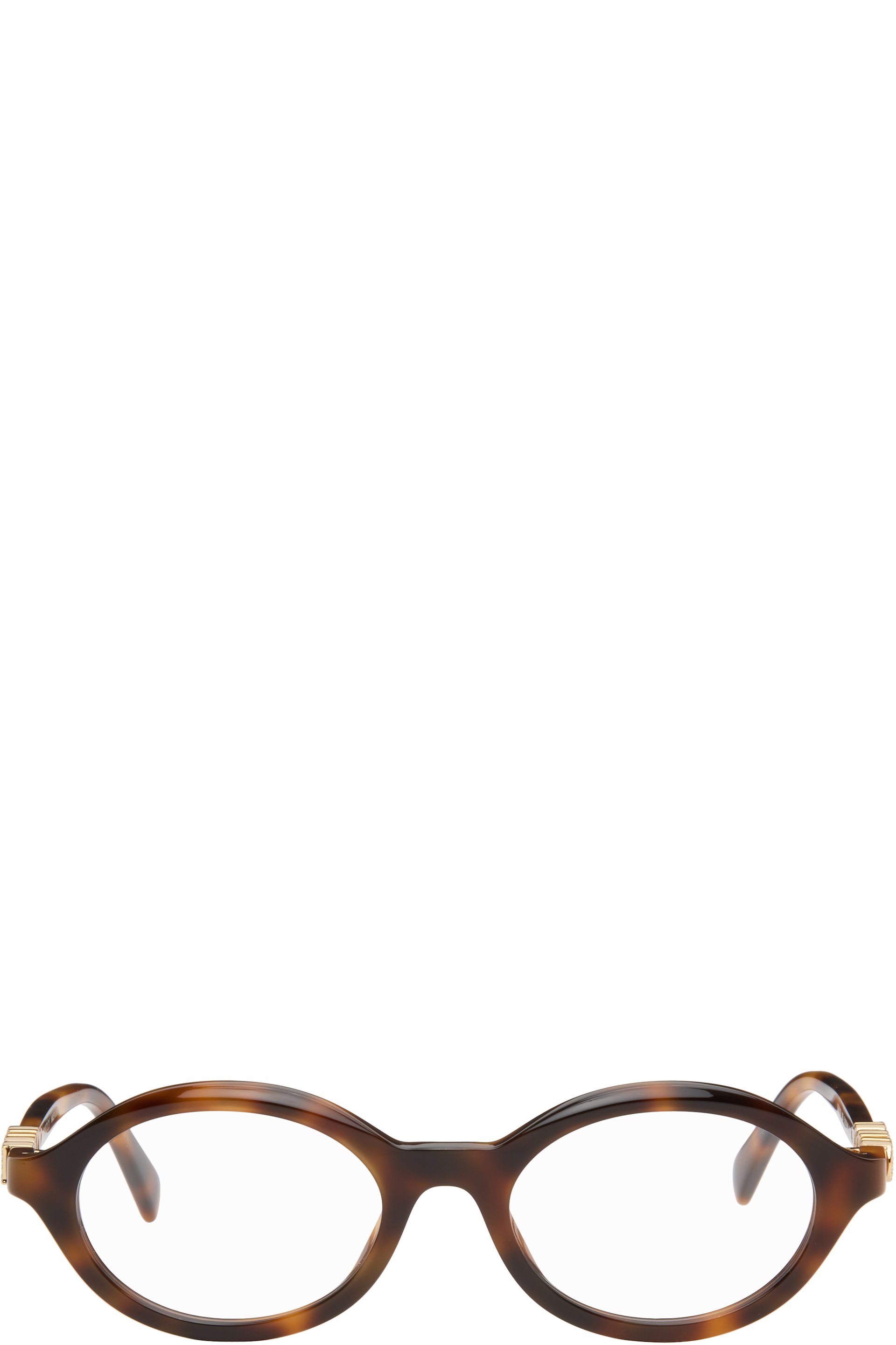 Gucci - Brown Oval Optical Glasses