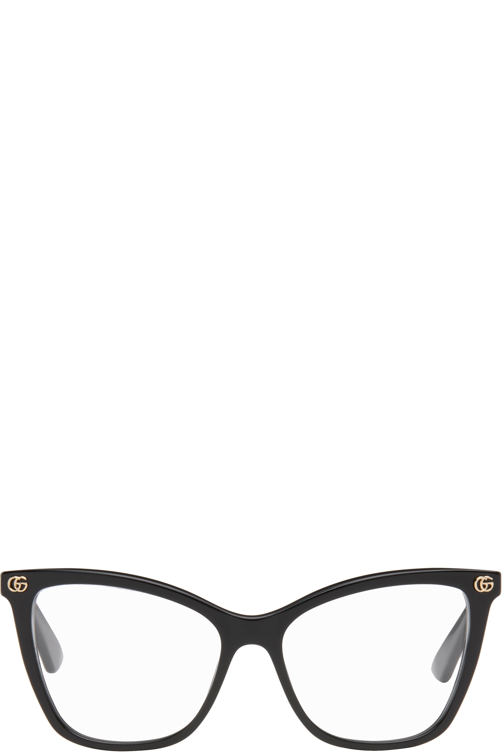 Gucci - Black Light Acetate GG Cat Eye Glasses