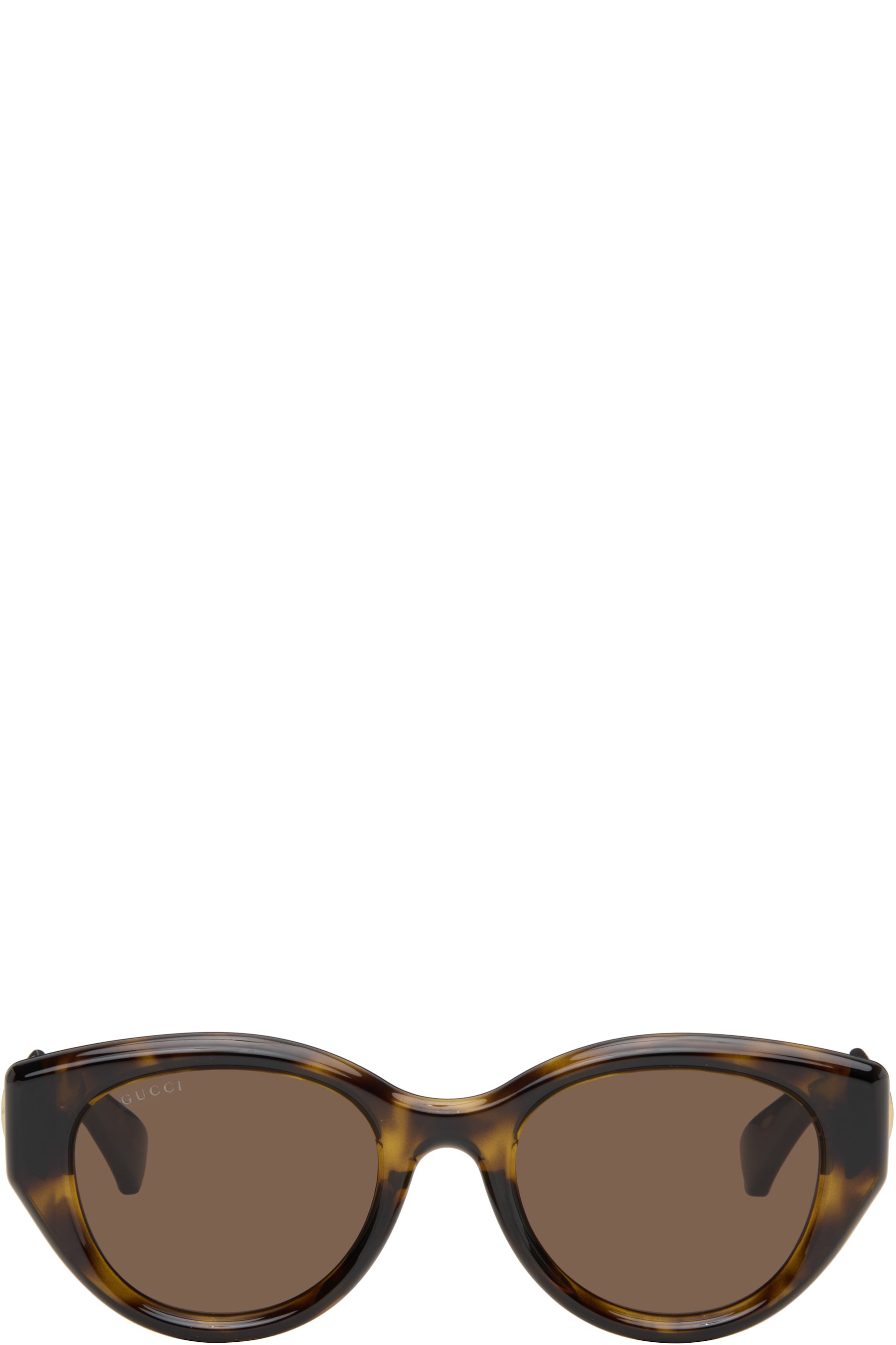 Gucci - Lunettes de soleil brunes à pont bas