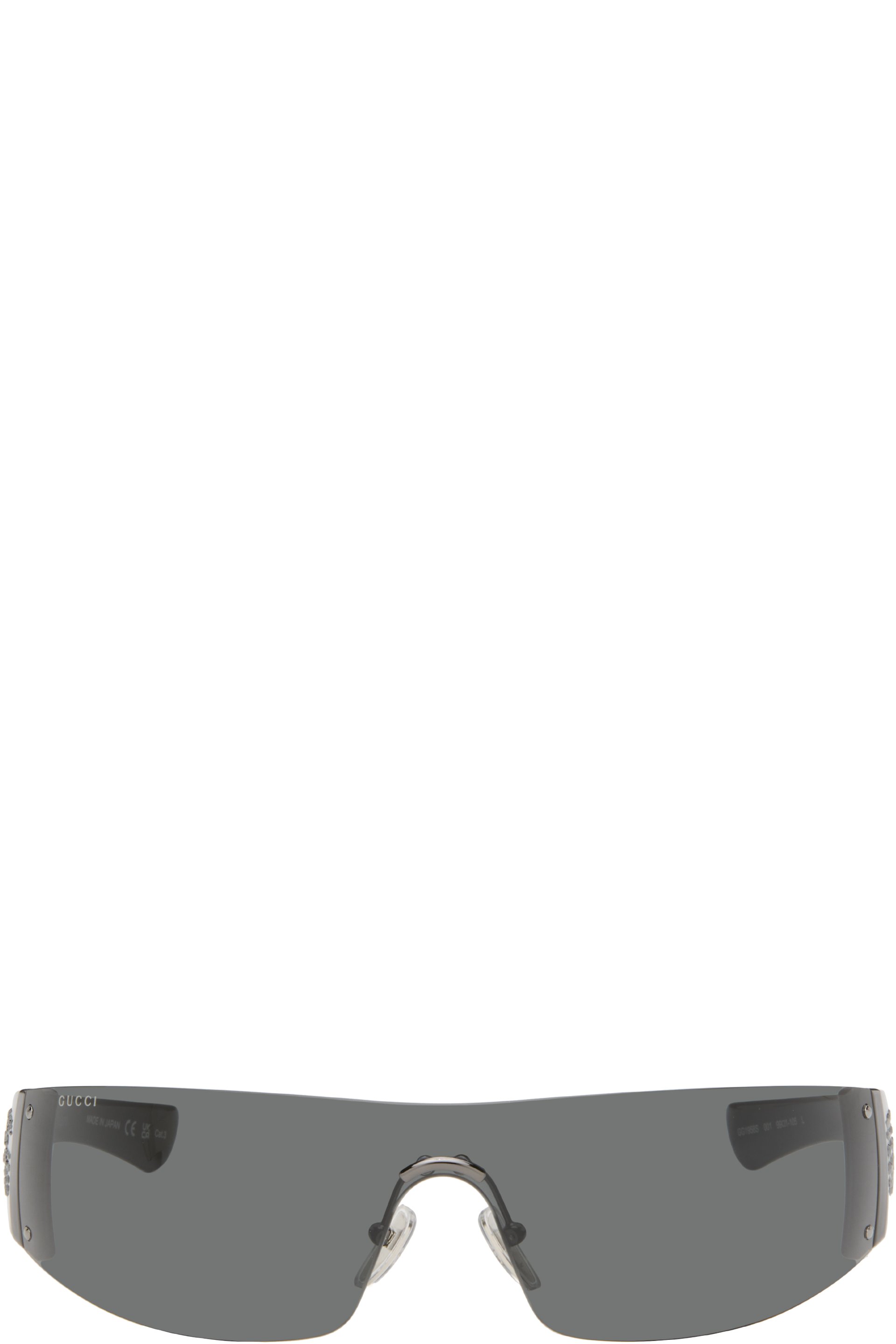 Gucci - Lunettes de soleil de type visière Leonie noires