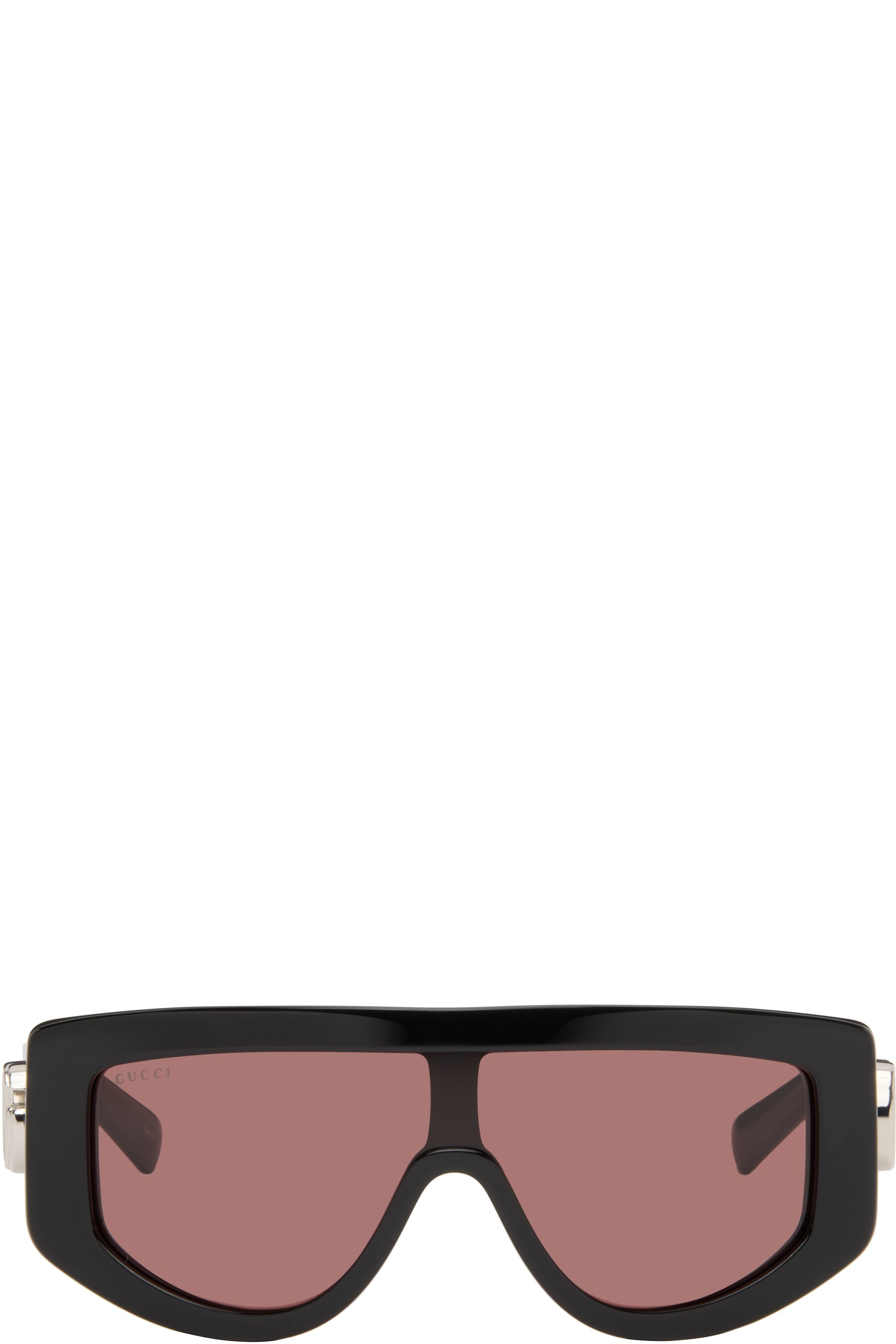 Gucci - Lunettes de soleil rectangulaires noires