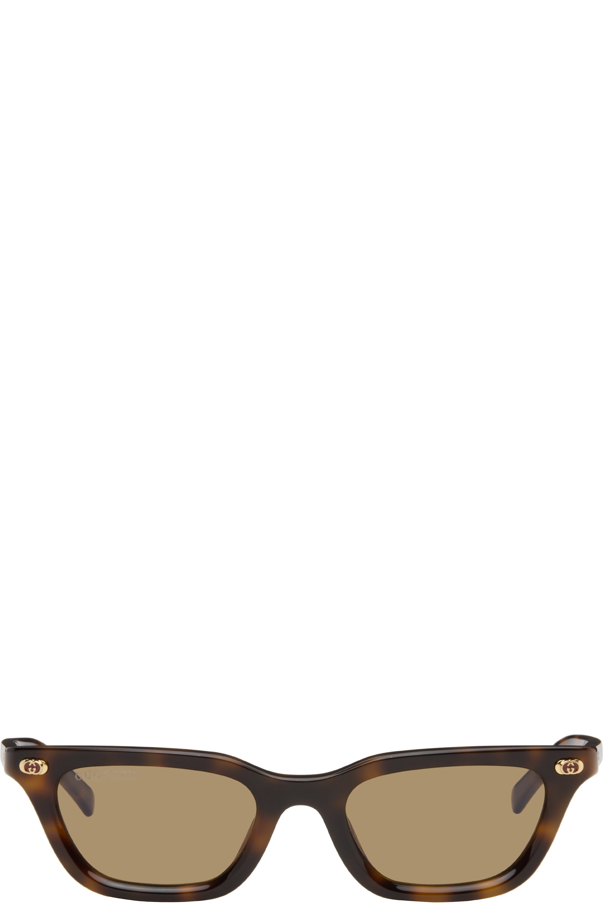 Gucci - Lunettes de soleil œil-de-chat brunes