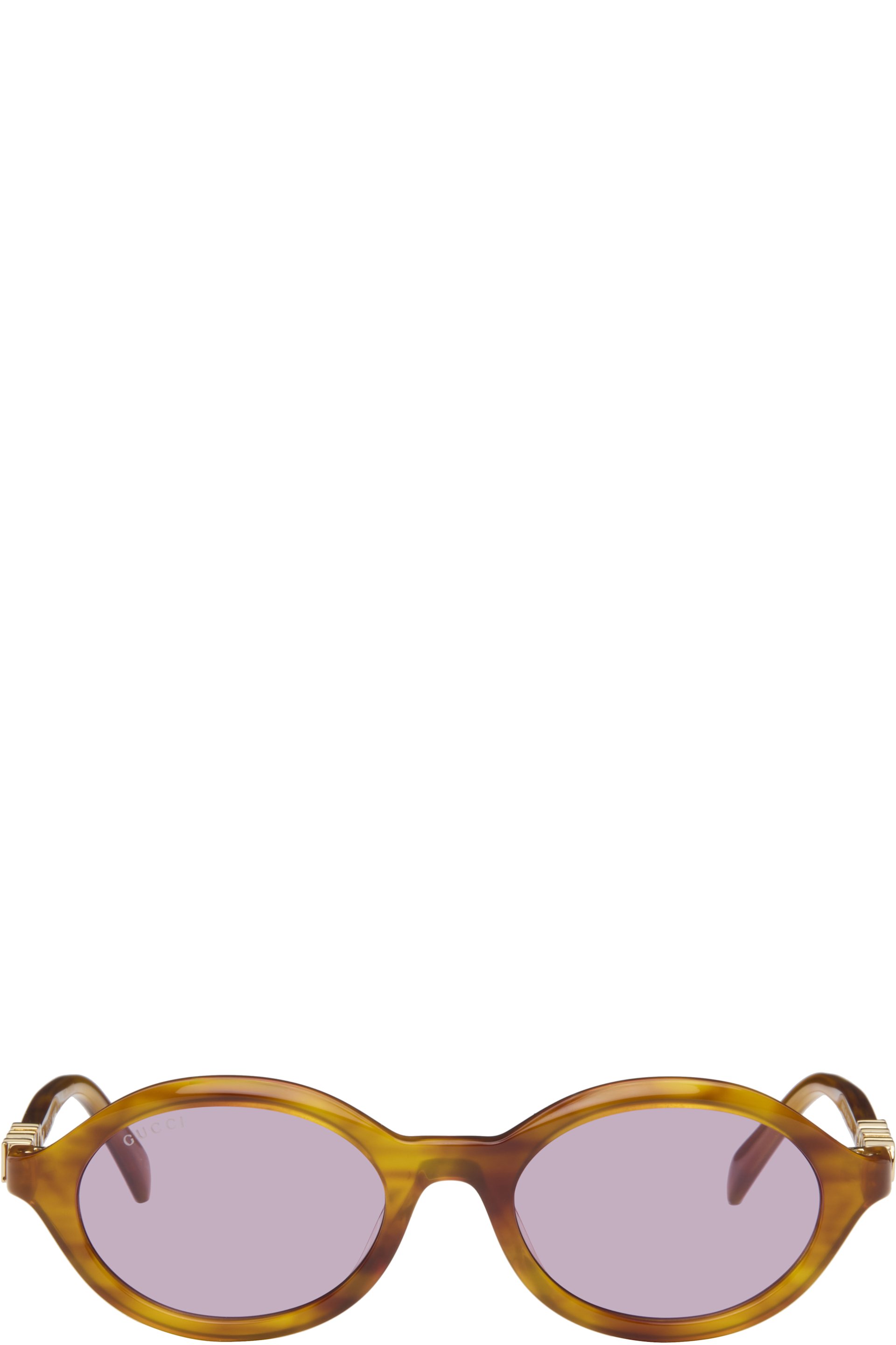 Gucci - Lunettes de soleil rondes brunes