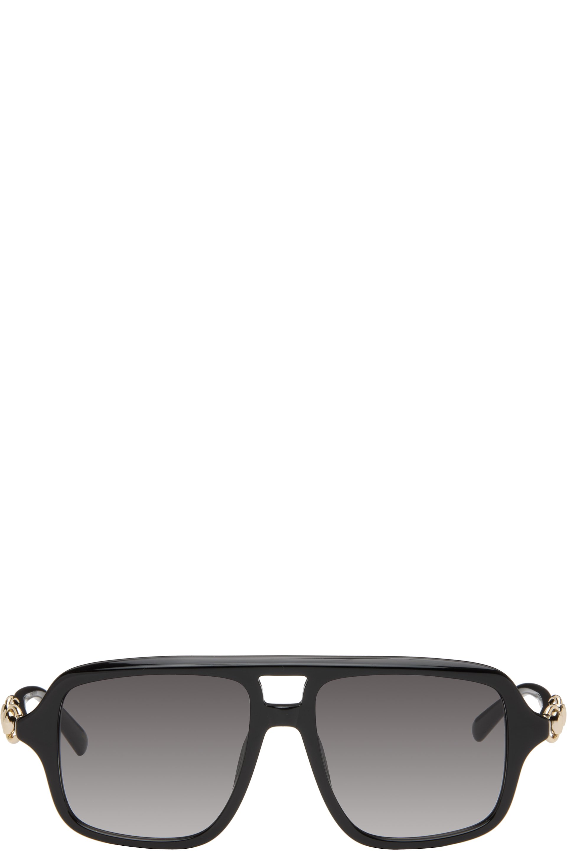 Gucci - Lunettes de soleil navigateur noires