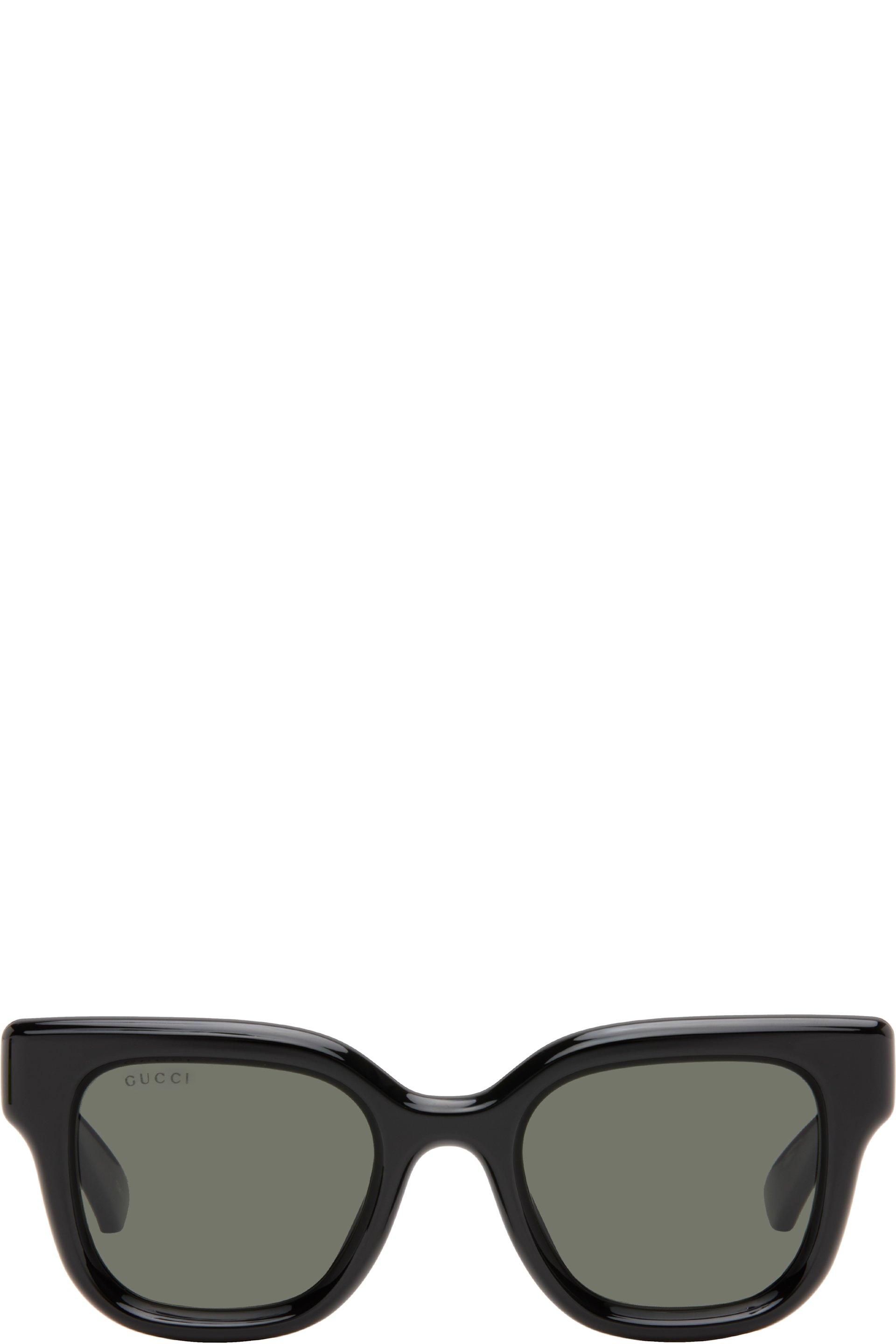 Gucci - Black Round Frame Sunglasses