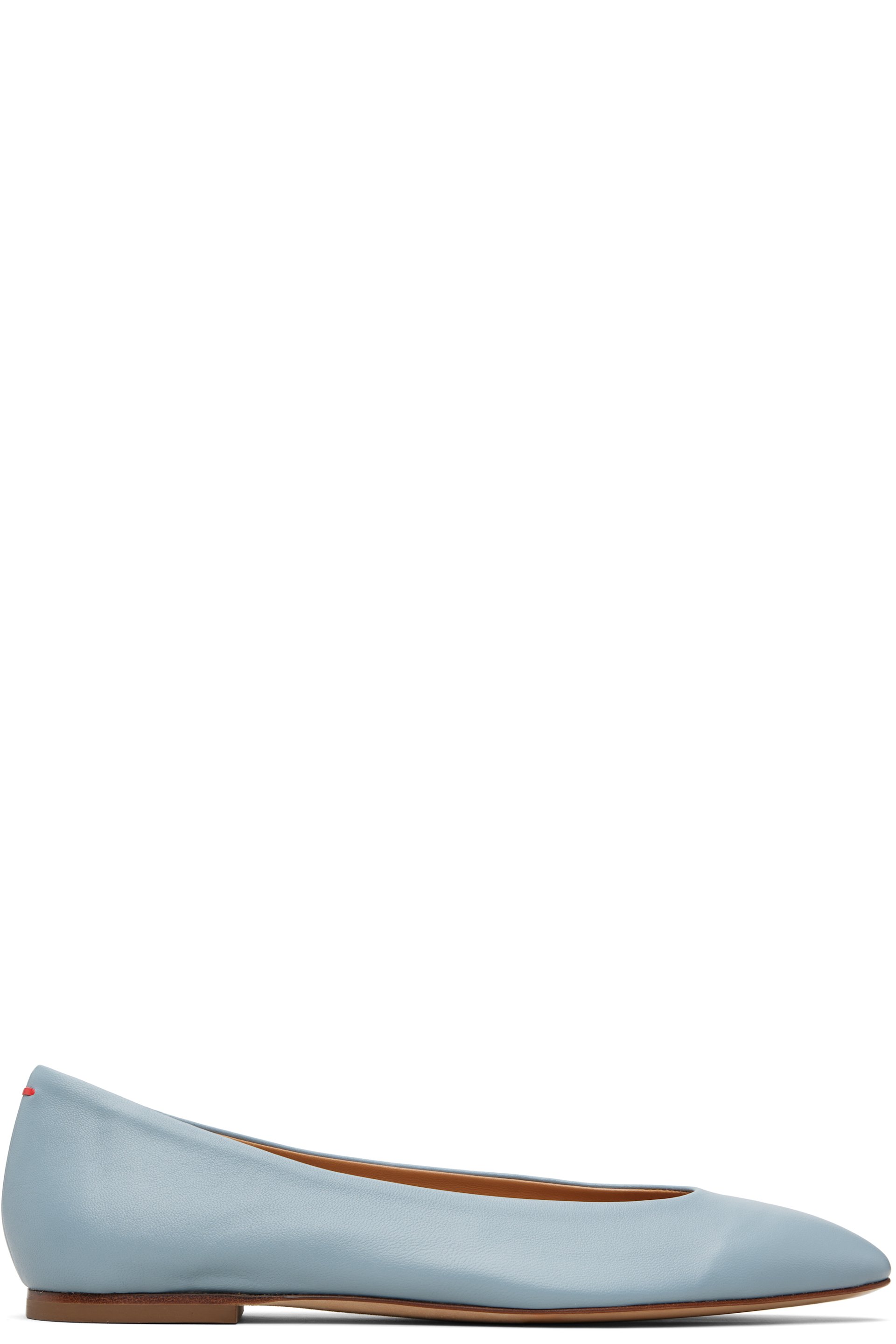 Aeyde - Blue Ellie Almond-Toe Flats