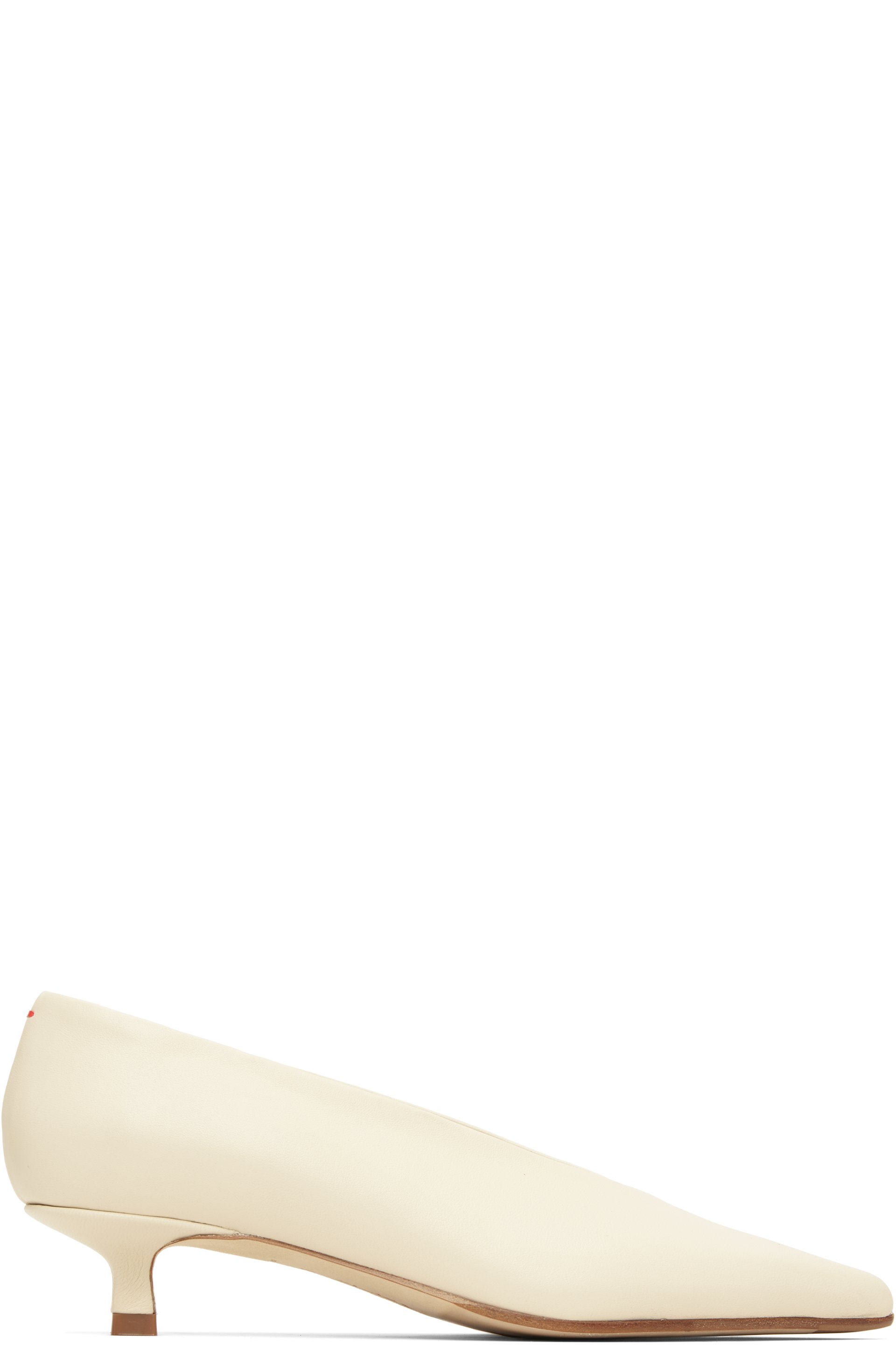 Aeyde - Off-White Clara Pointed-Toe Heels